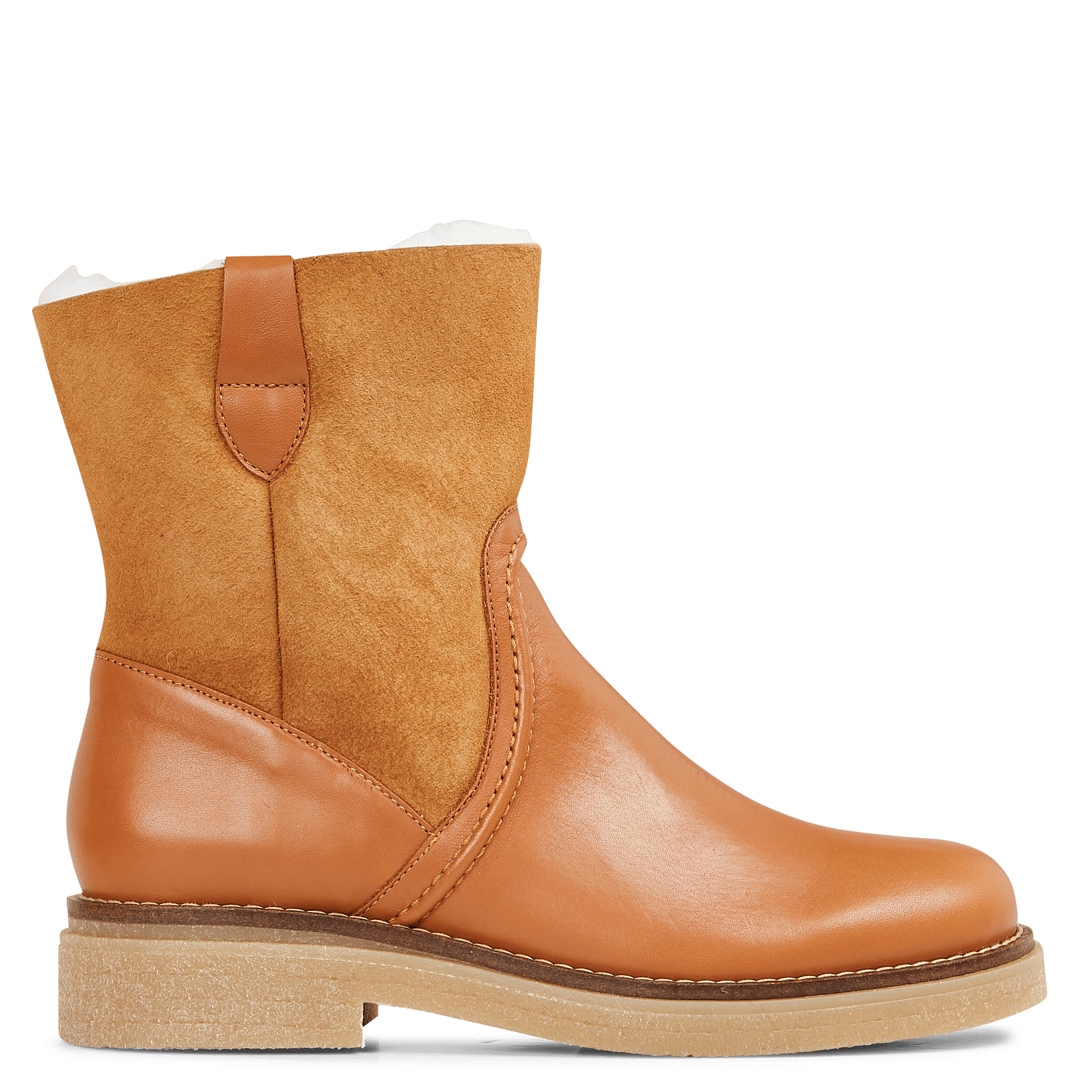 Fur-lined leather boots MELLOW YELLOW