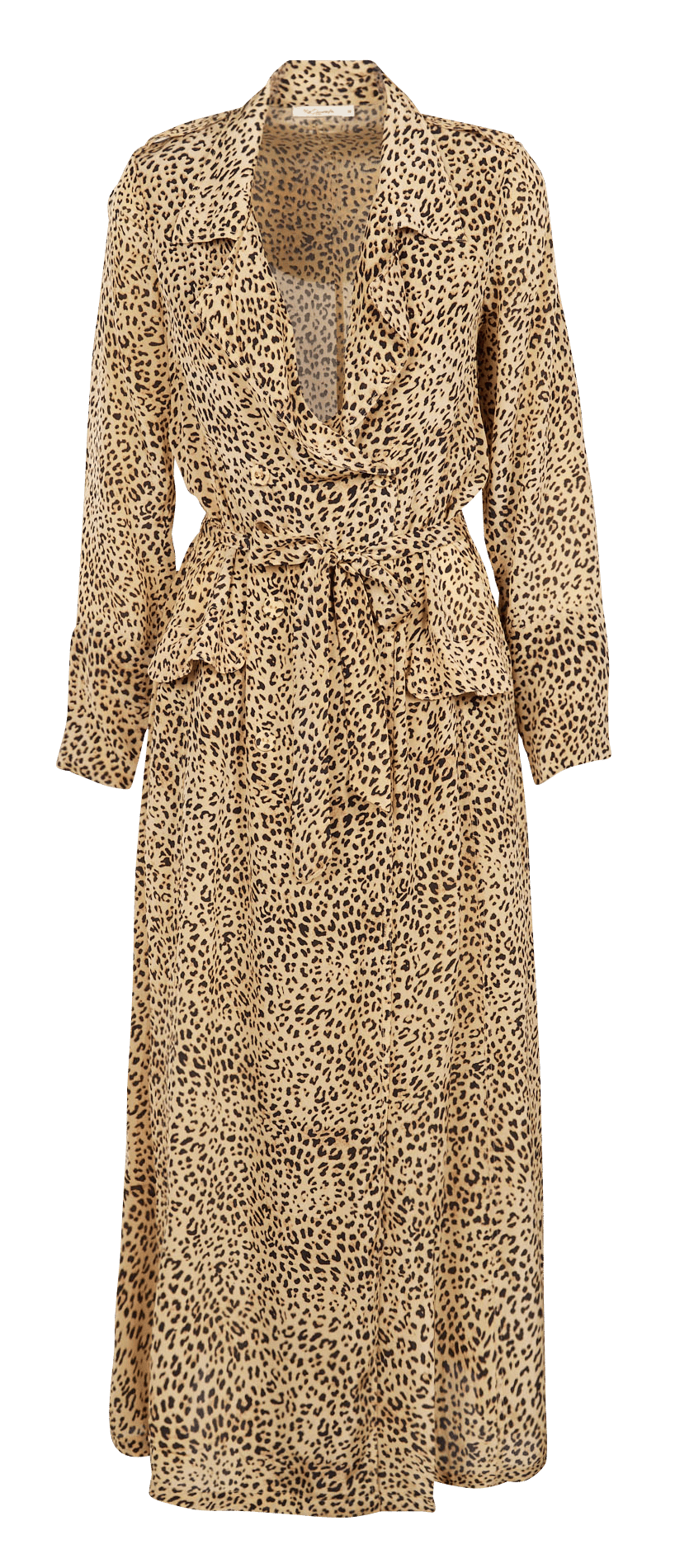 leopard print trench coat