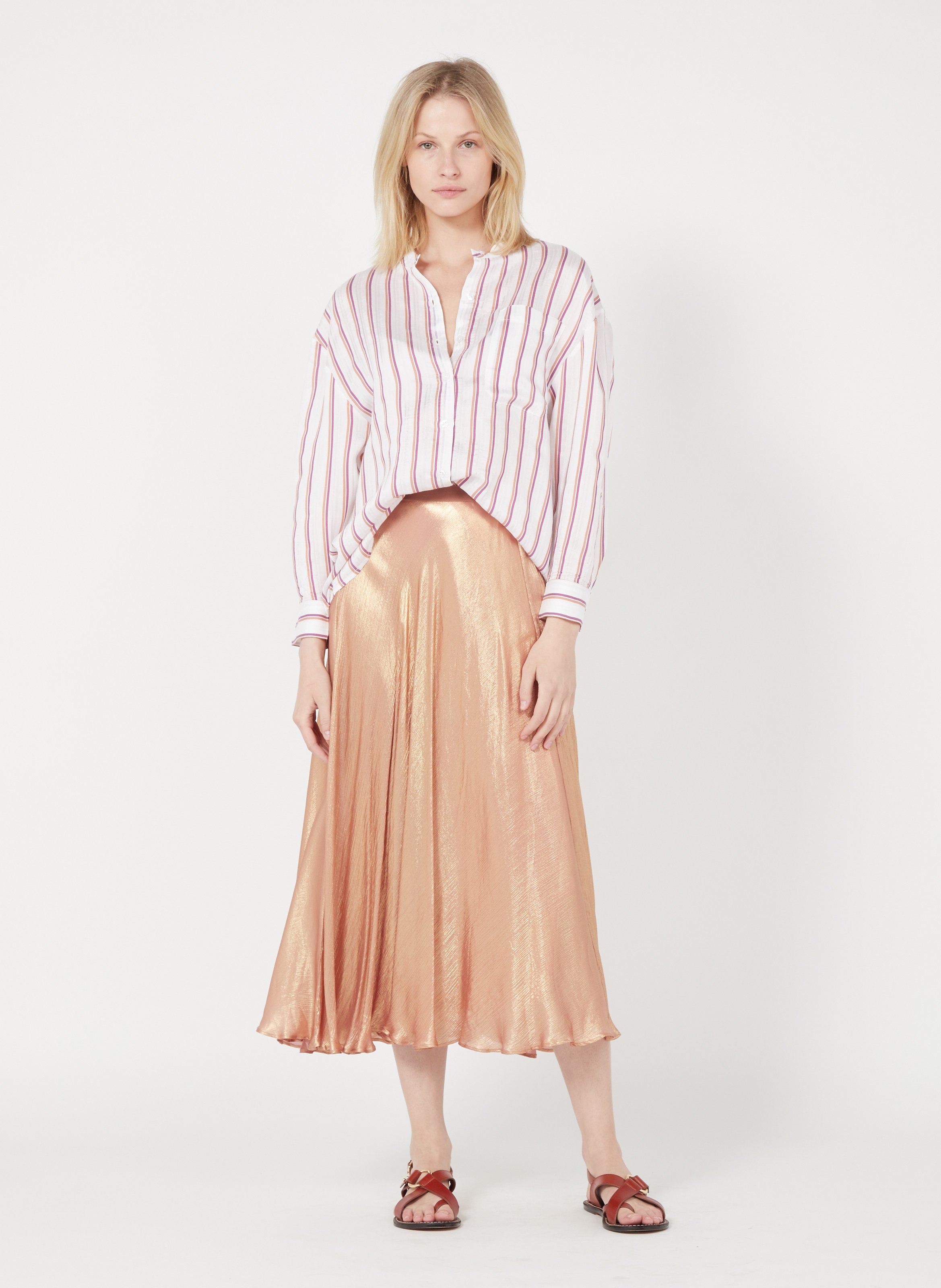 Long metallic skirt Outlet