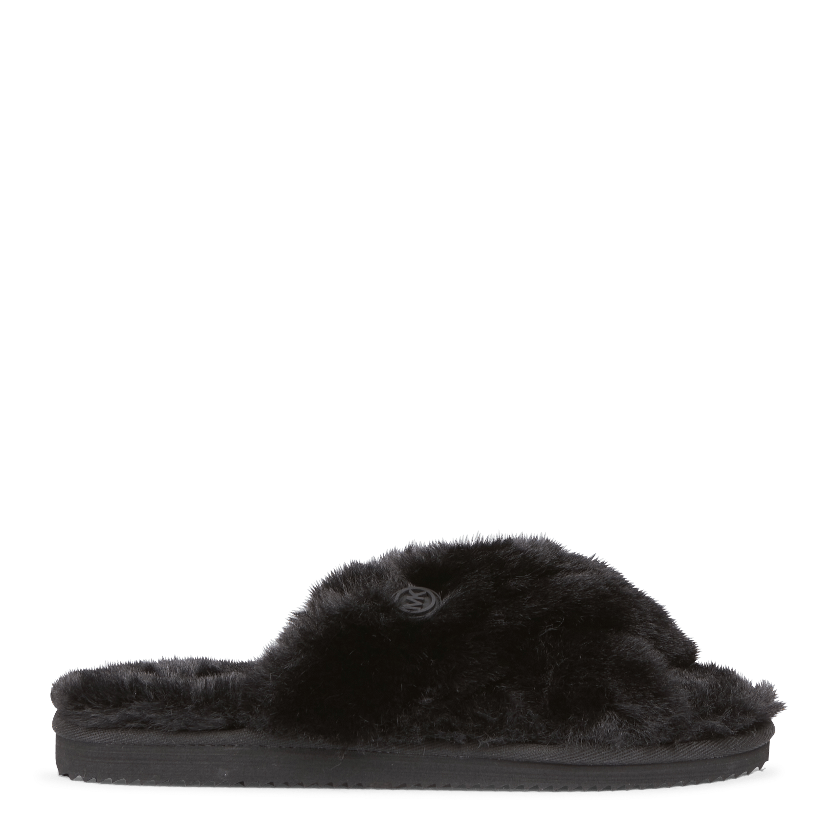 mk fur sandals