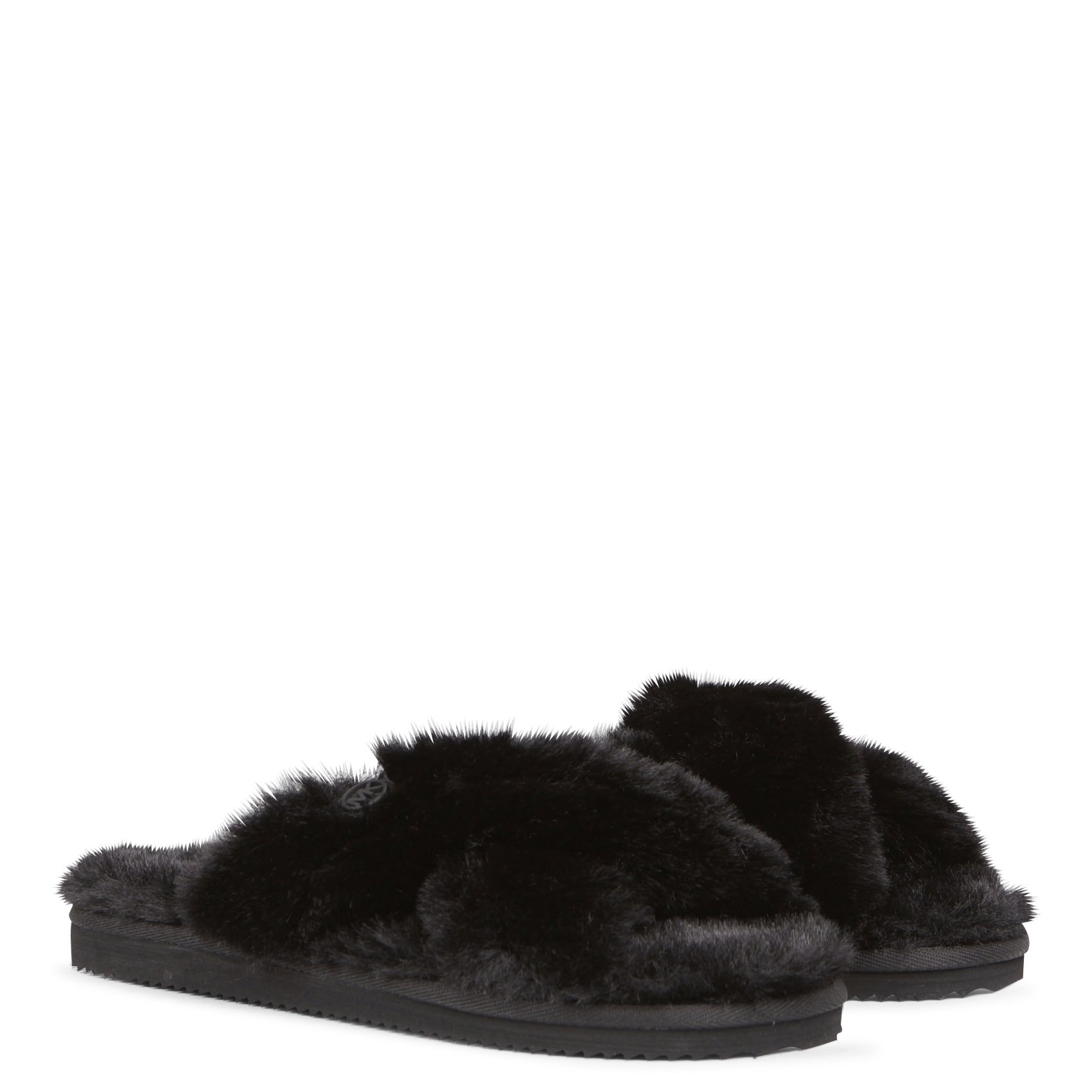 mk fur sandals
