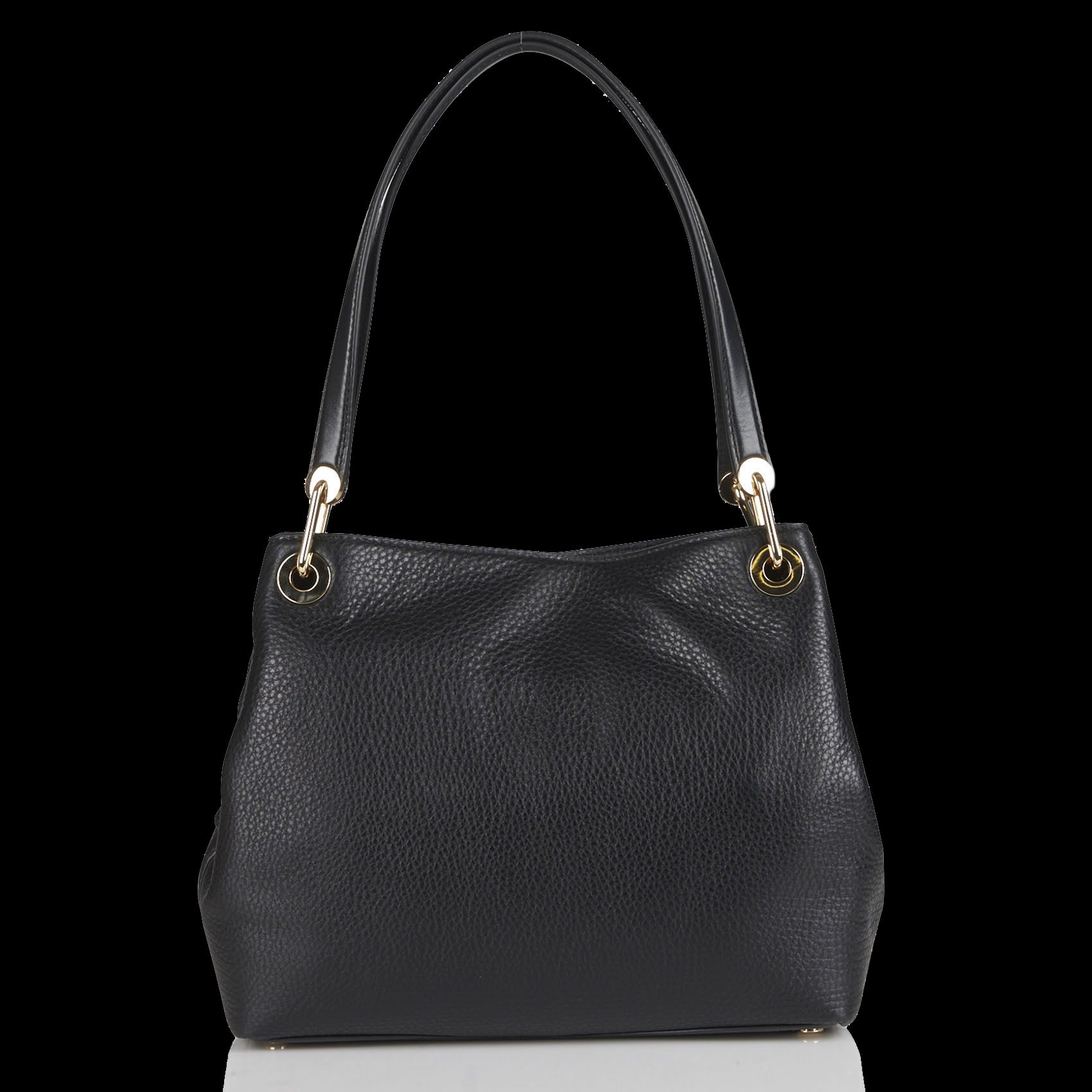 Marni Hobo Medium Leather Bag in Black Womens Bags Hobo bags and purses 