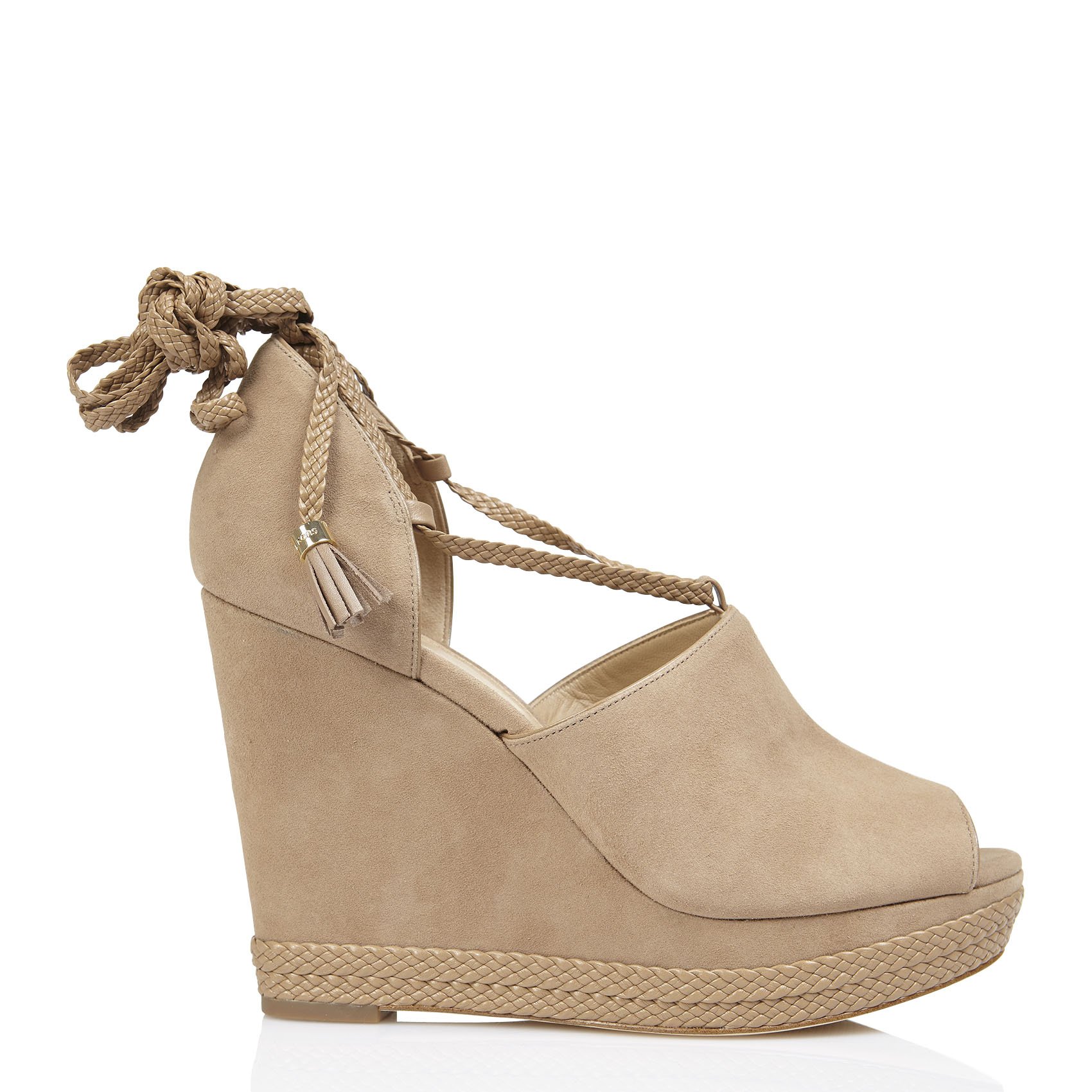 khaki suede sandals