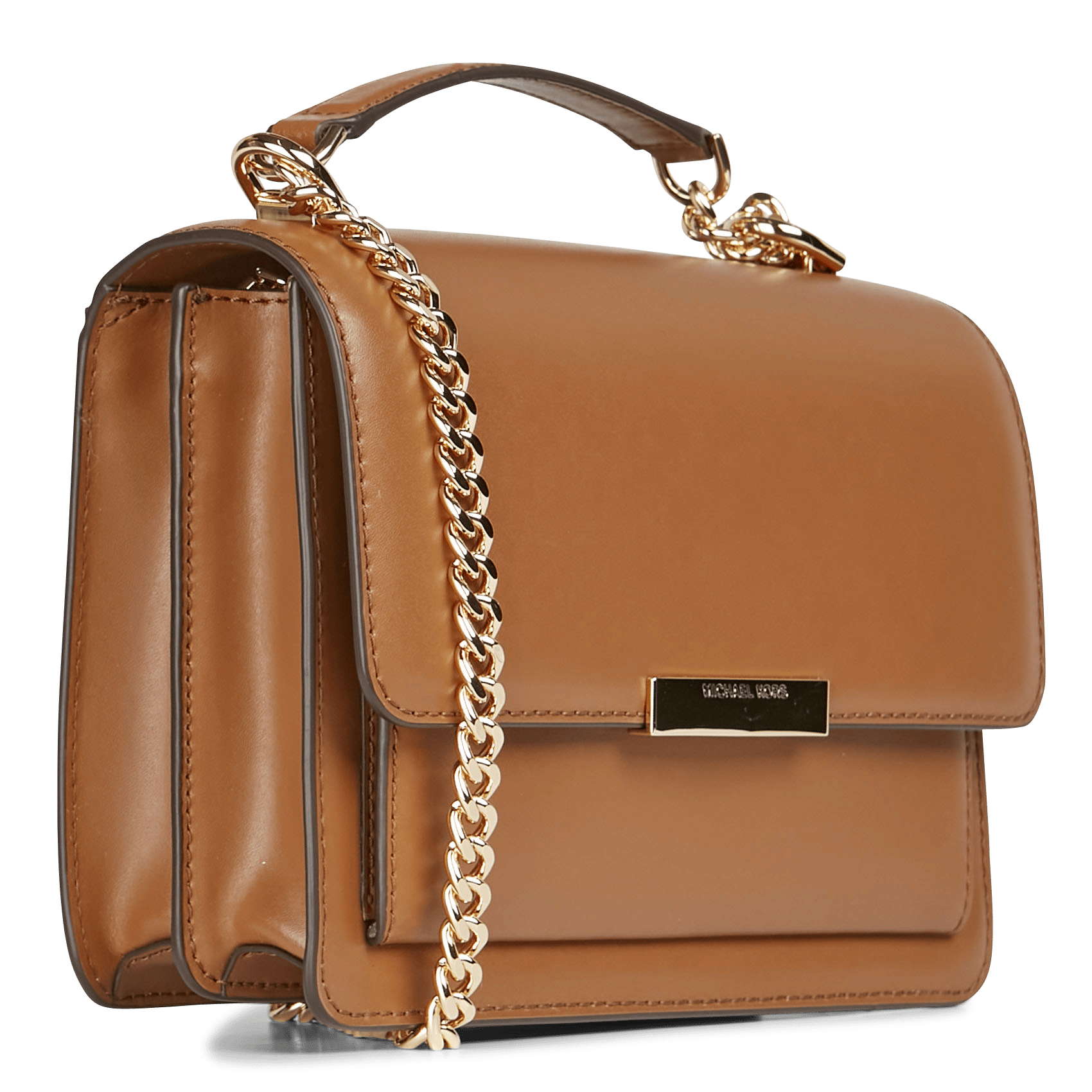 michael kors brown leather shoulder bolsa