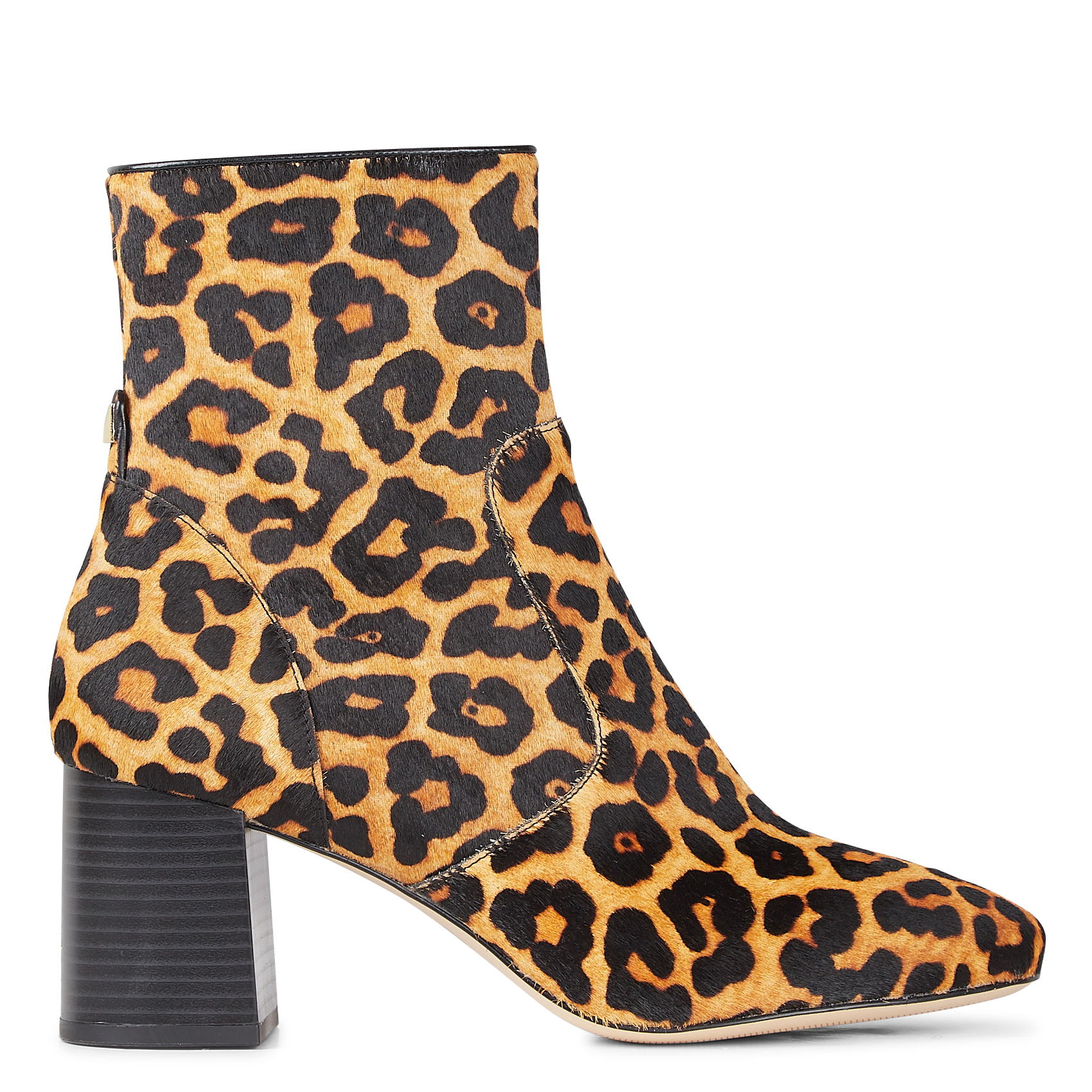 leopard print calf boots