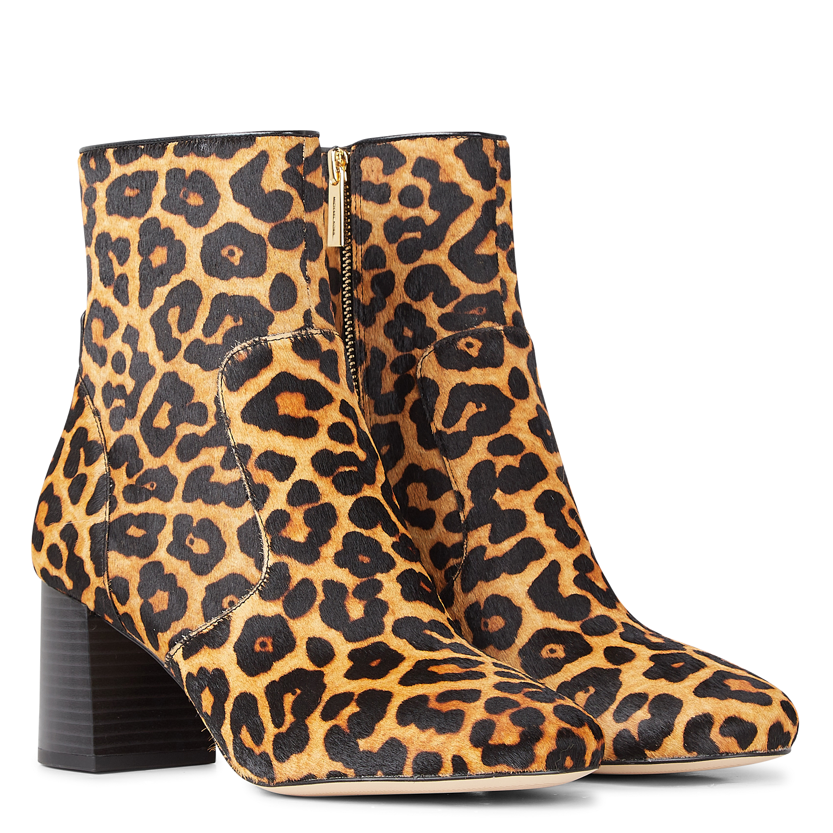 leopard print mid calf boots