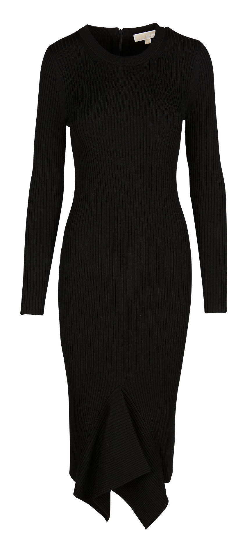 black long sleeve wool dress