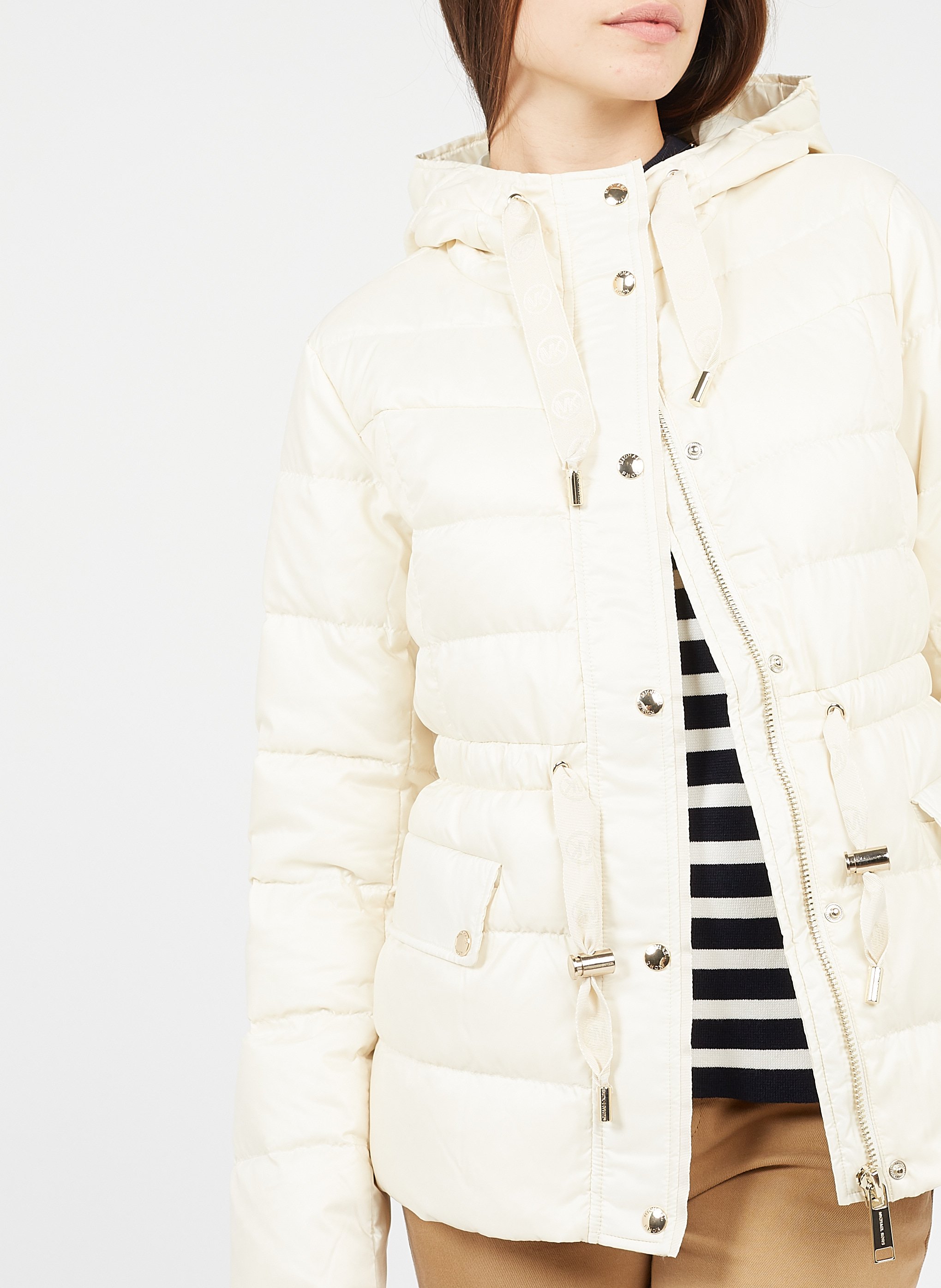 michael kors short quilted jacket