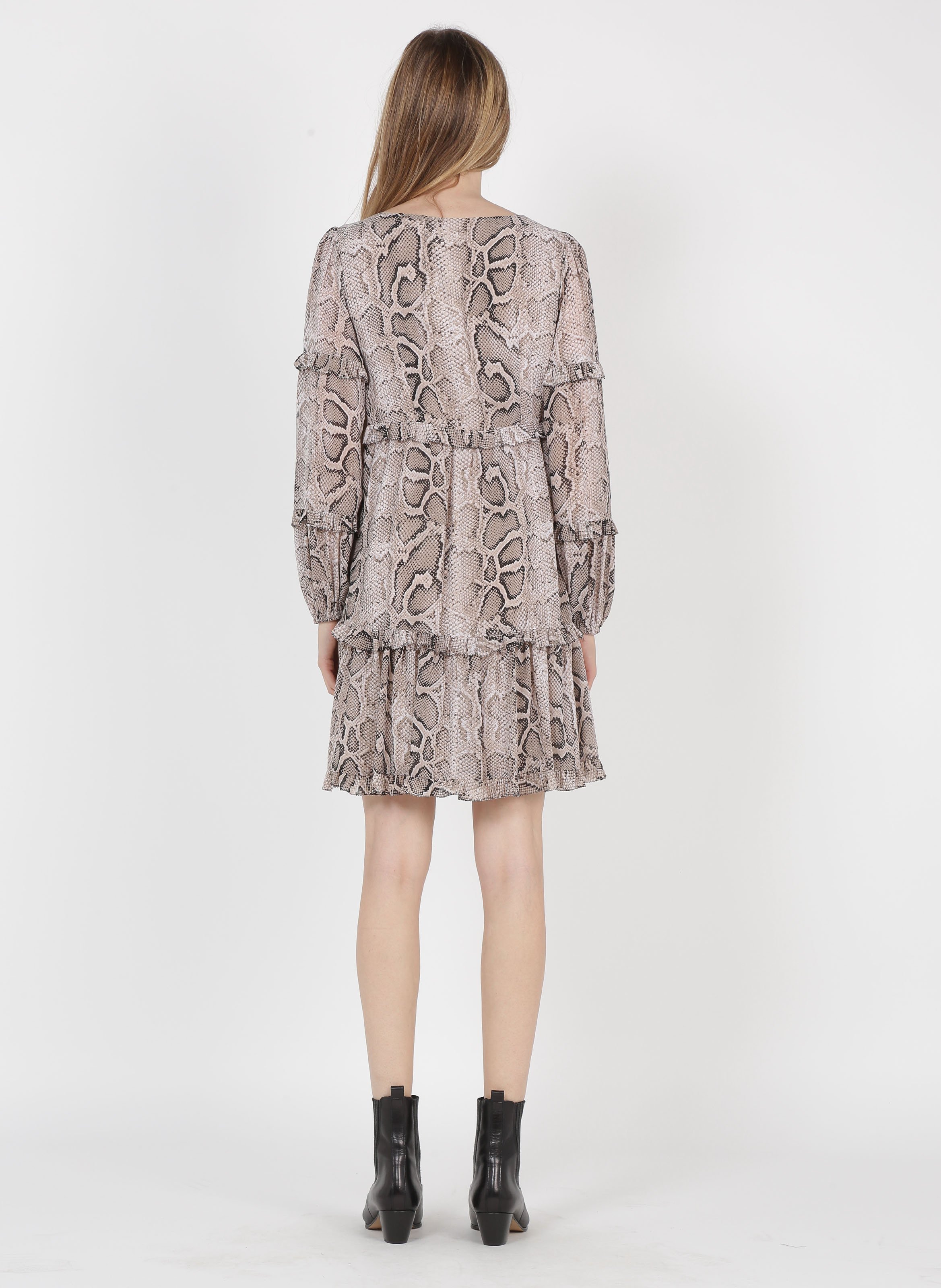 short snakeskin dress