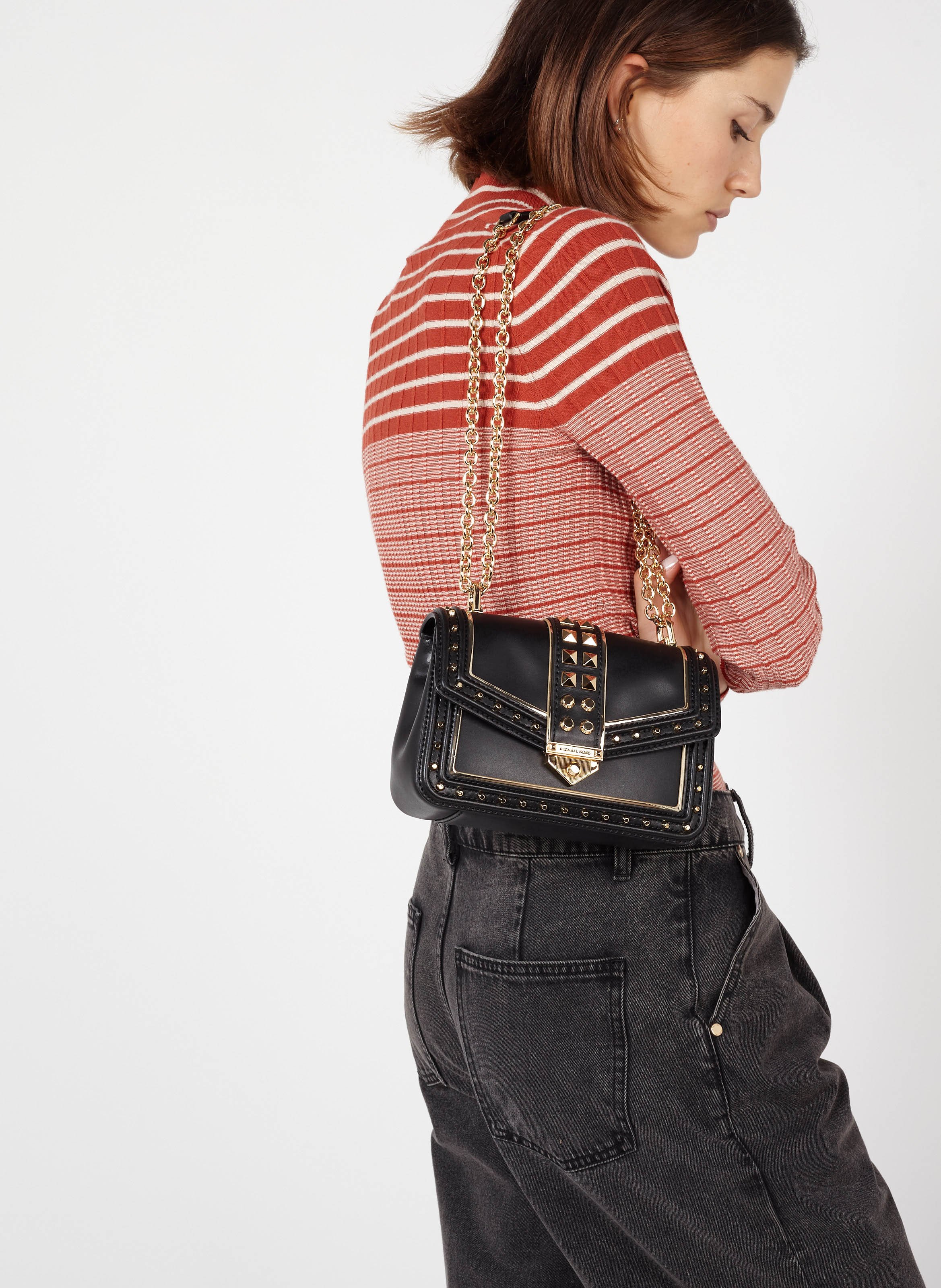 black studded MK bag