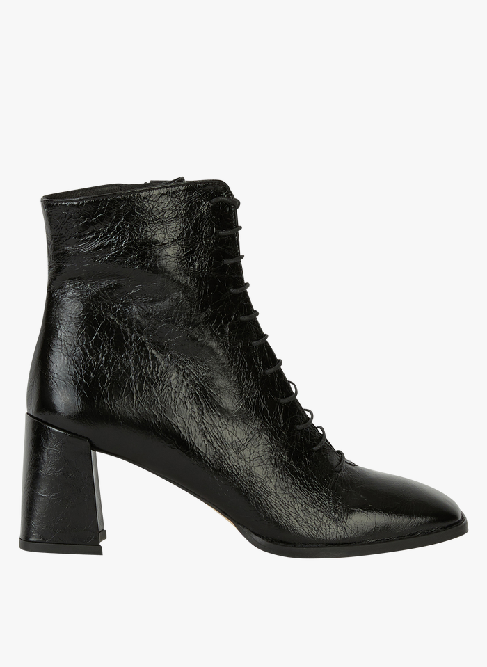 MINELLI Black Heeled leather mid-calf boots