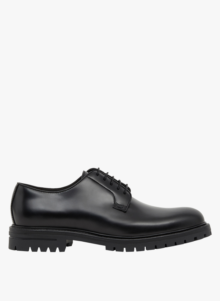 MINELLI Black leather Derby shoes