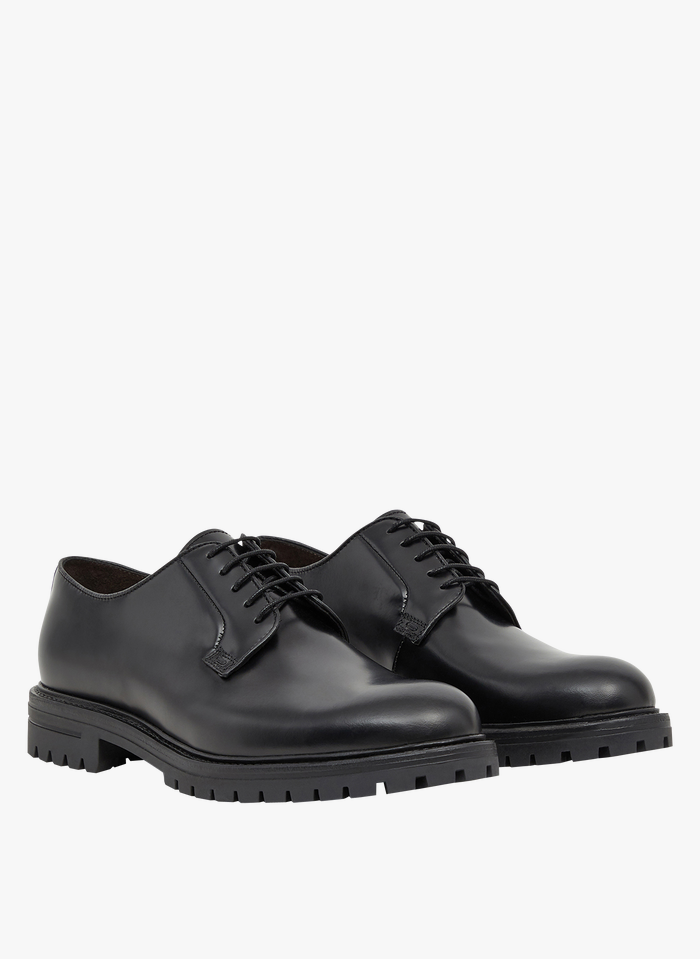 Leather Derby Shoes Noir Minelli - Men | Place des Tendances