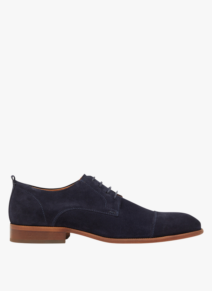 MINELLI Blue Leather Derby shoes