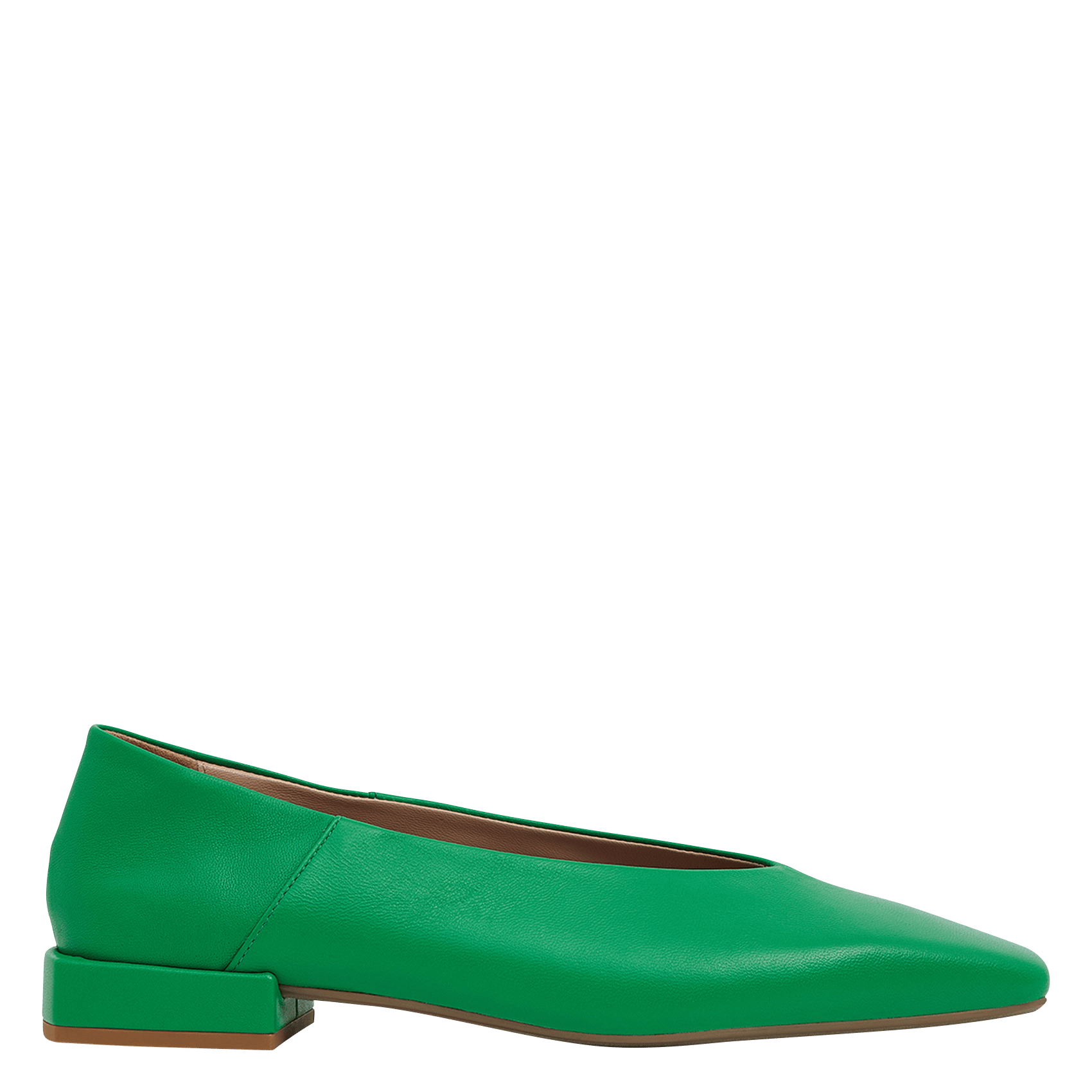 Sale Smooth Leather Ballet Pumps Vert 