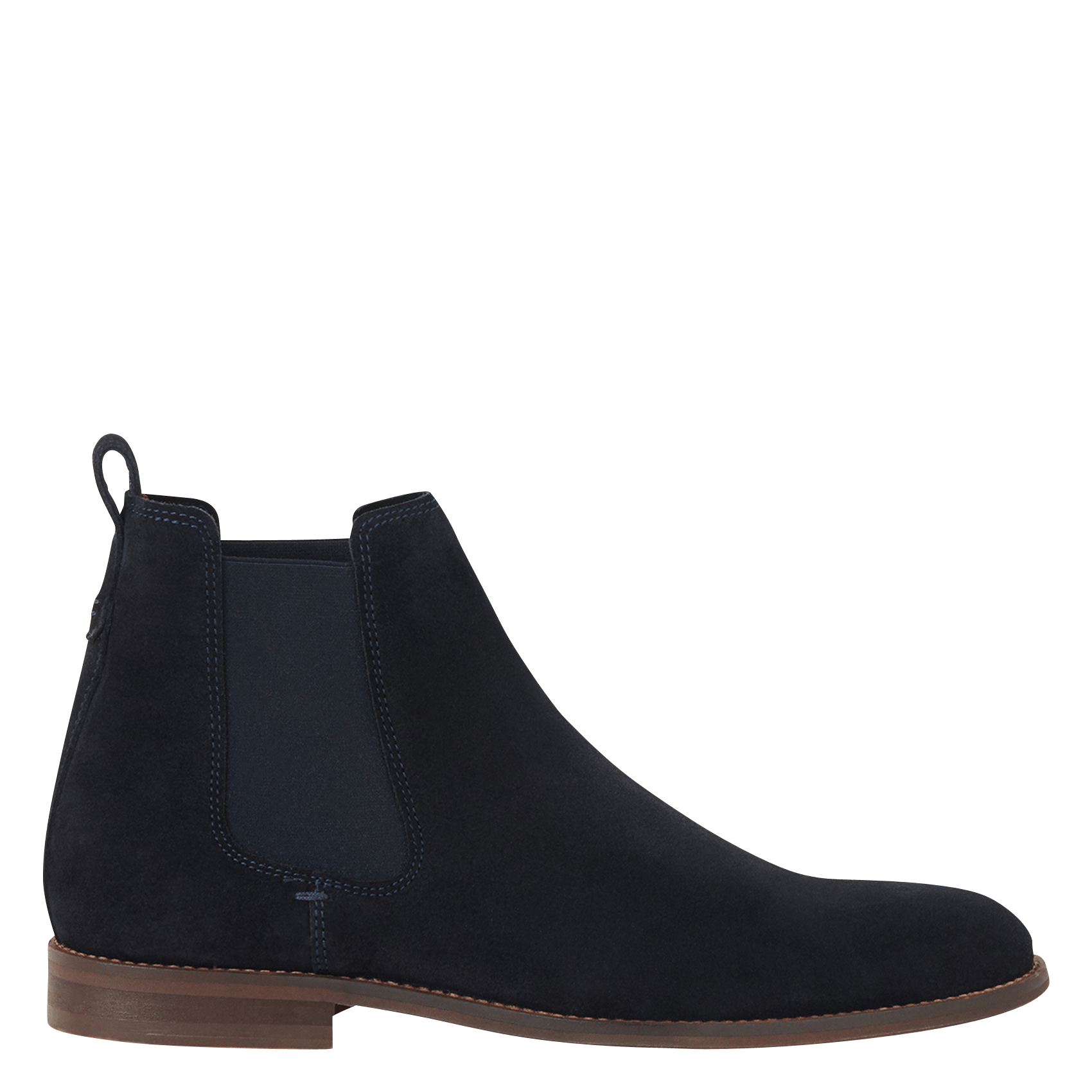 blue suede chelsea boot