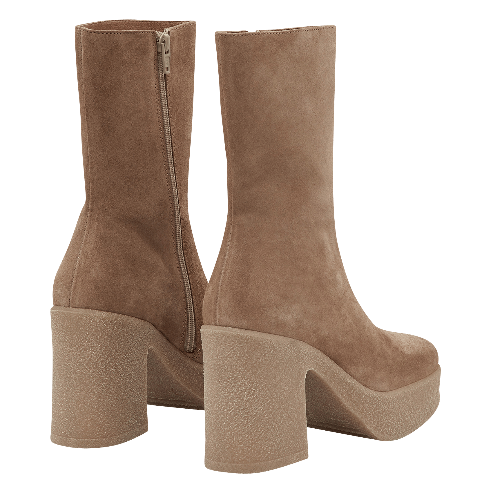 boots beige suede