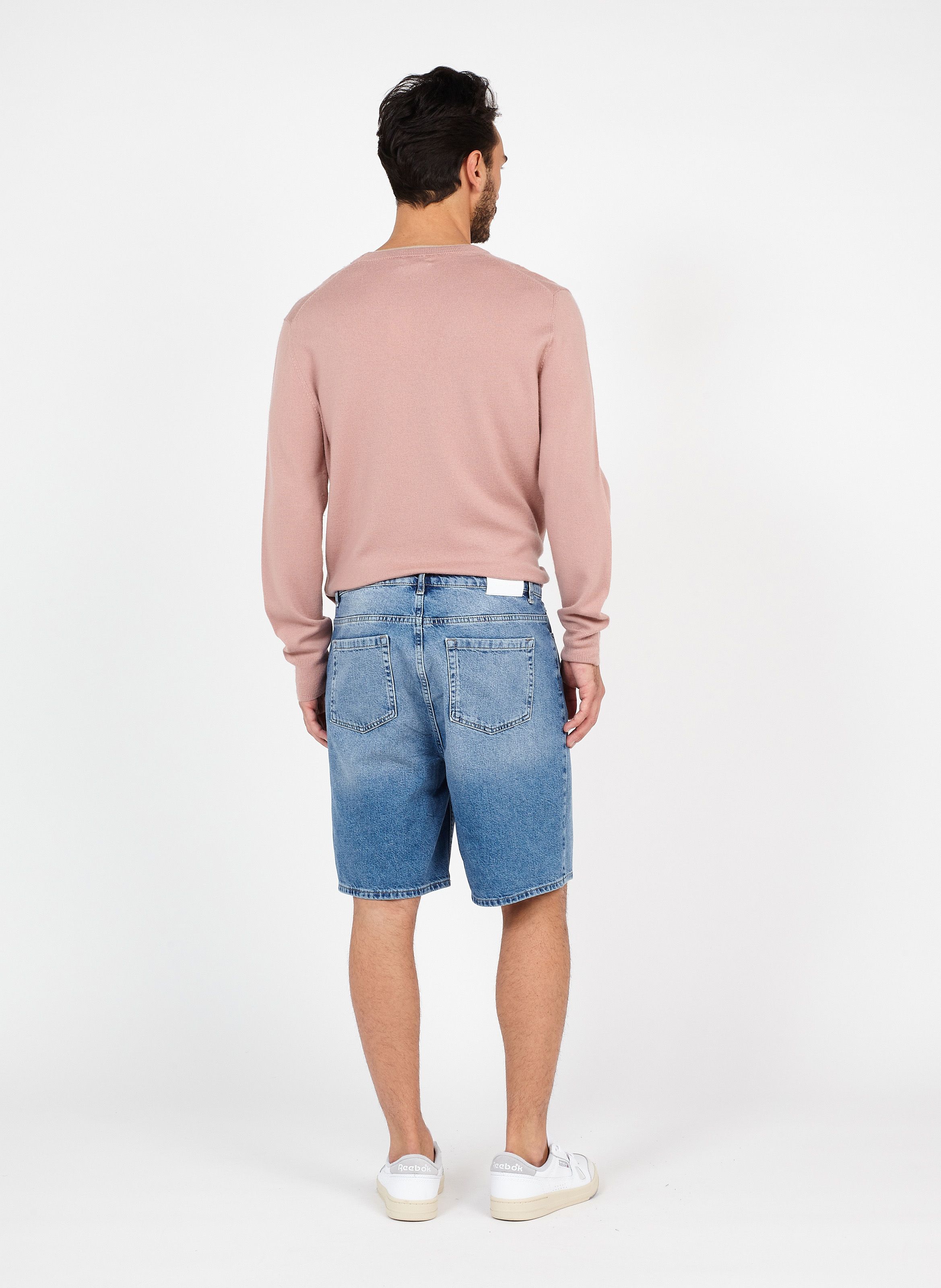 mens faded jean shorts