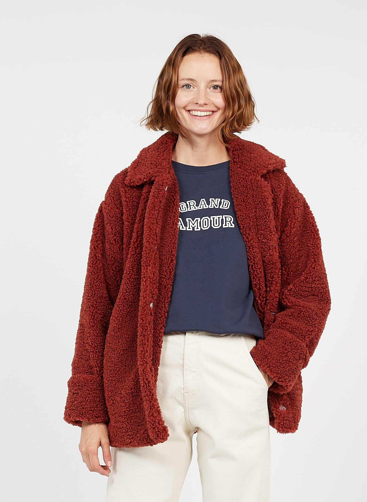 reverse teddy jacket