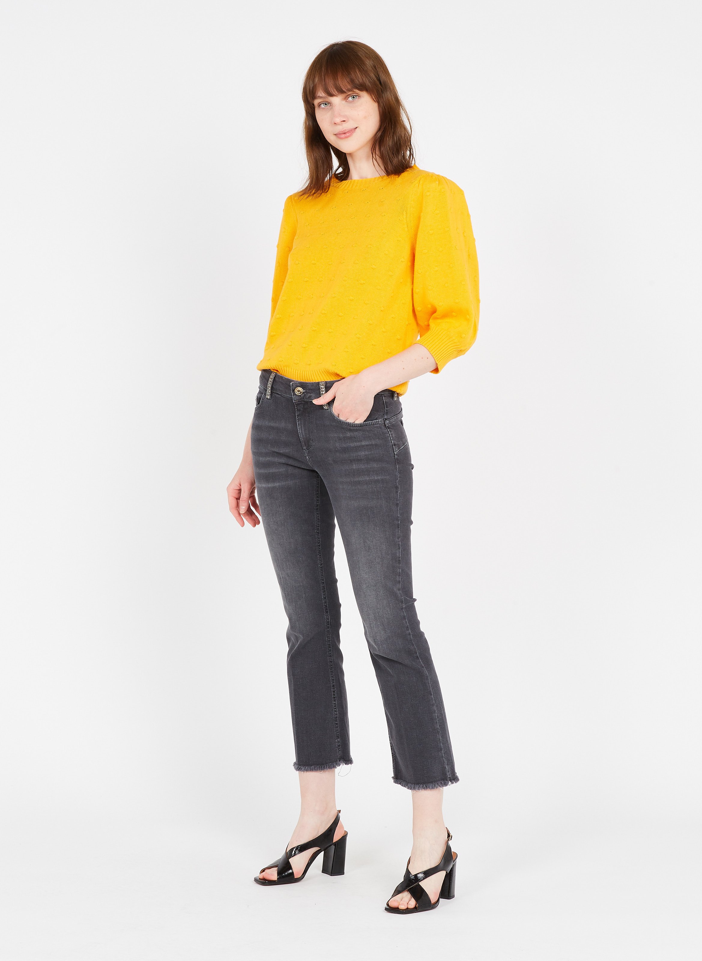 yellow polka dot heels