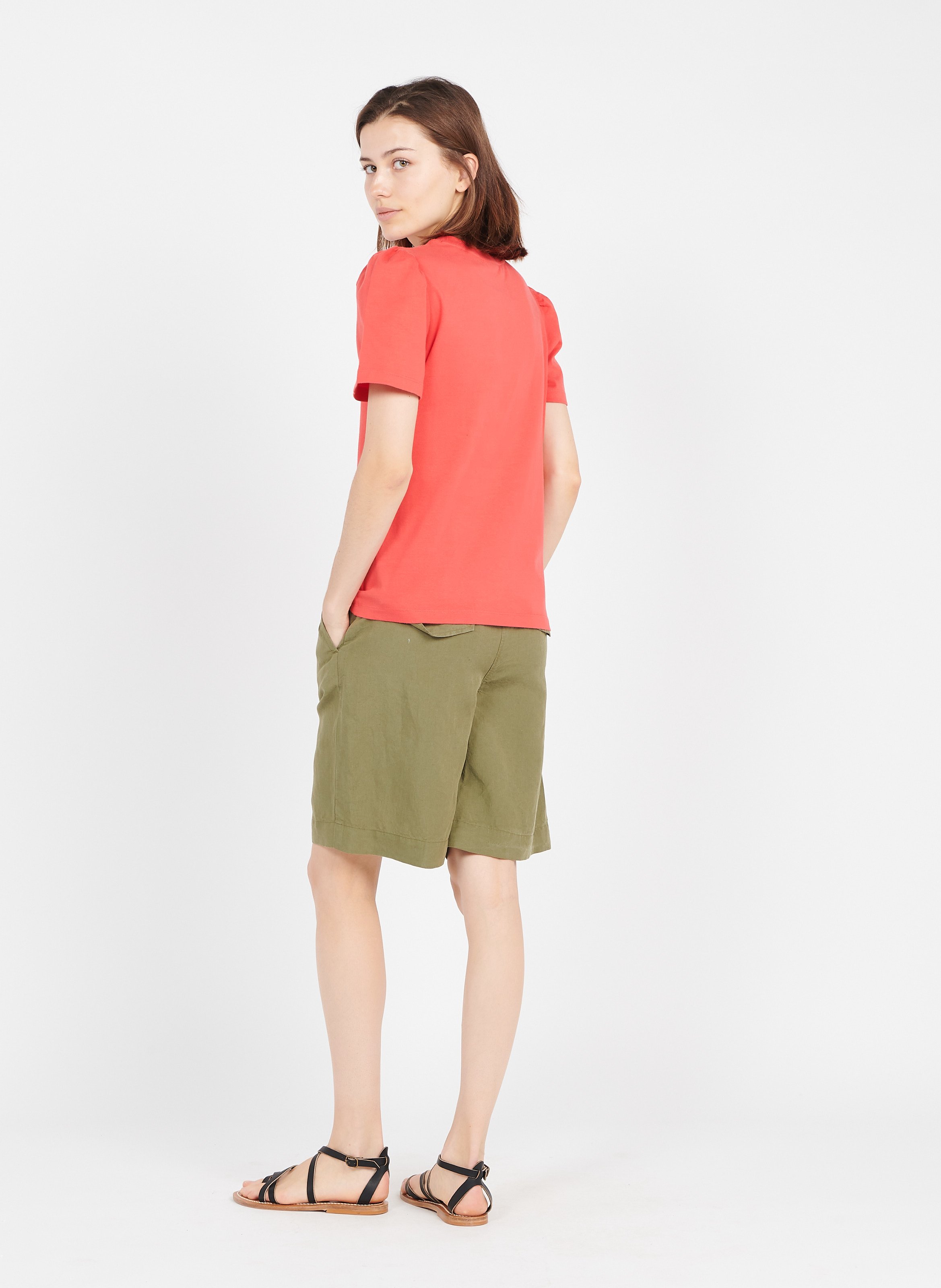 Sale Linen-blend Loose-fit Bermuda 