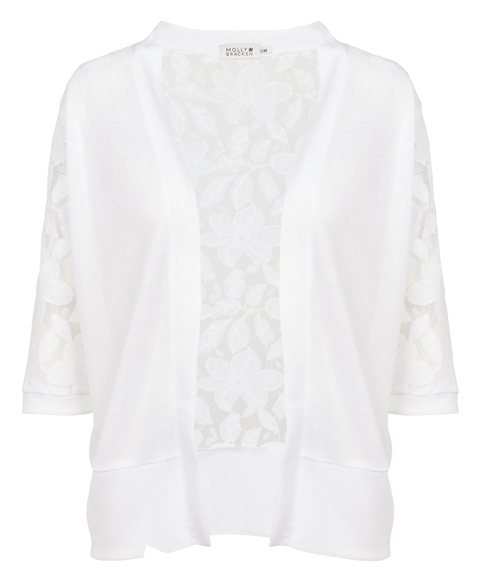 white lace cardigan short