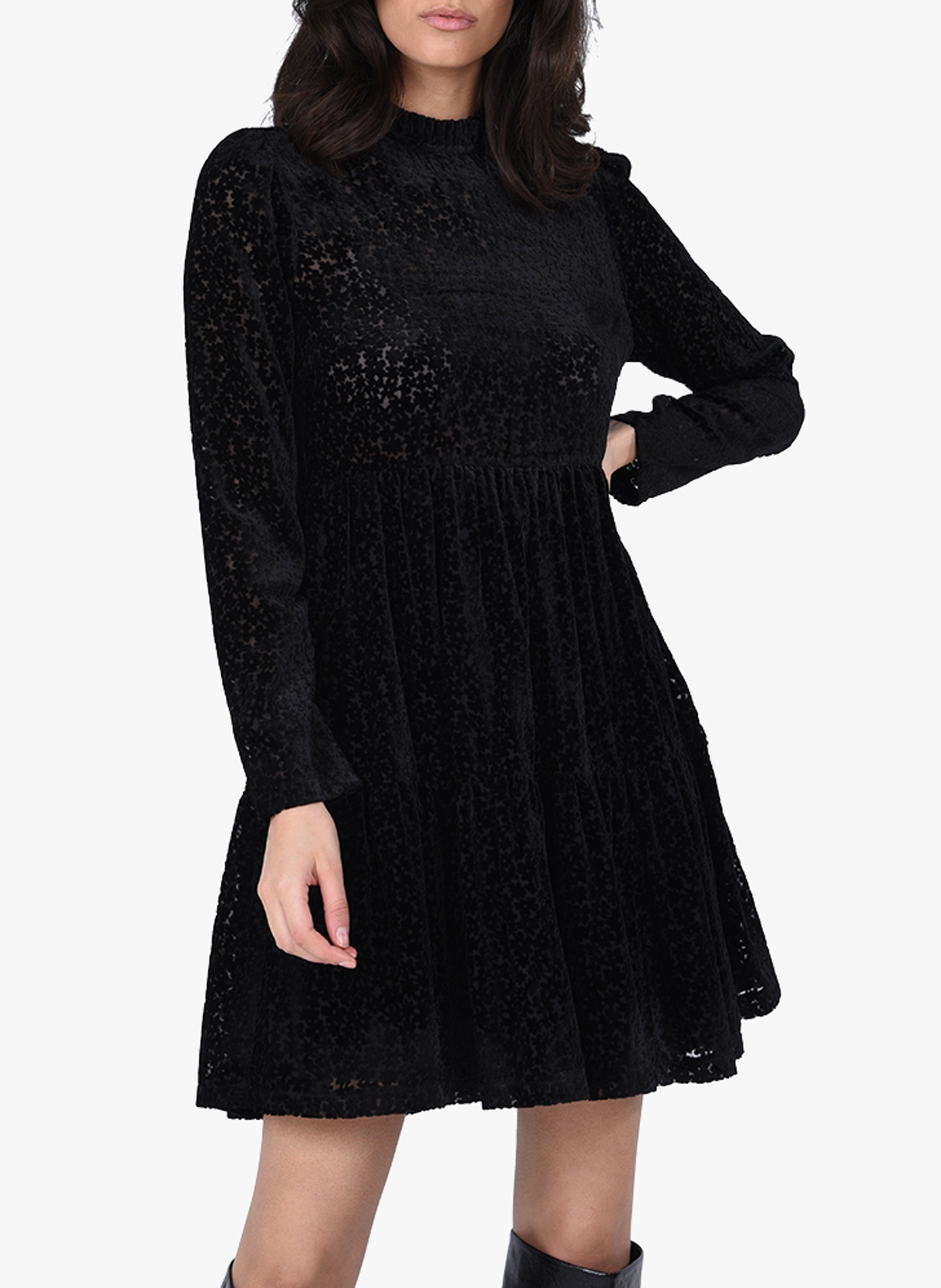 black velvet lace dress