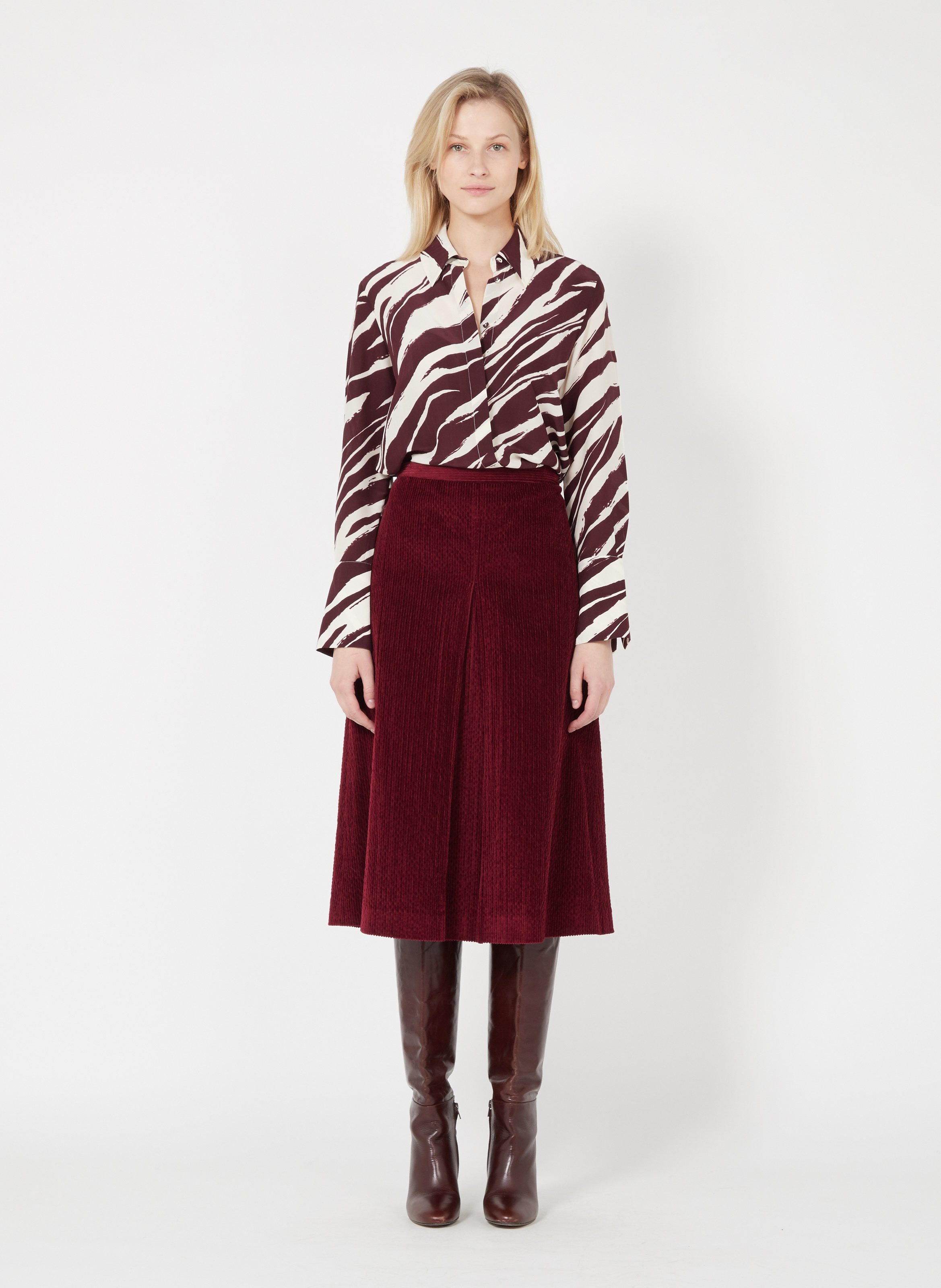 corduroy midi skirt