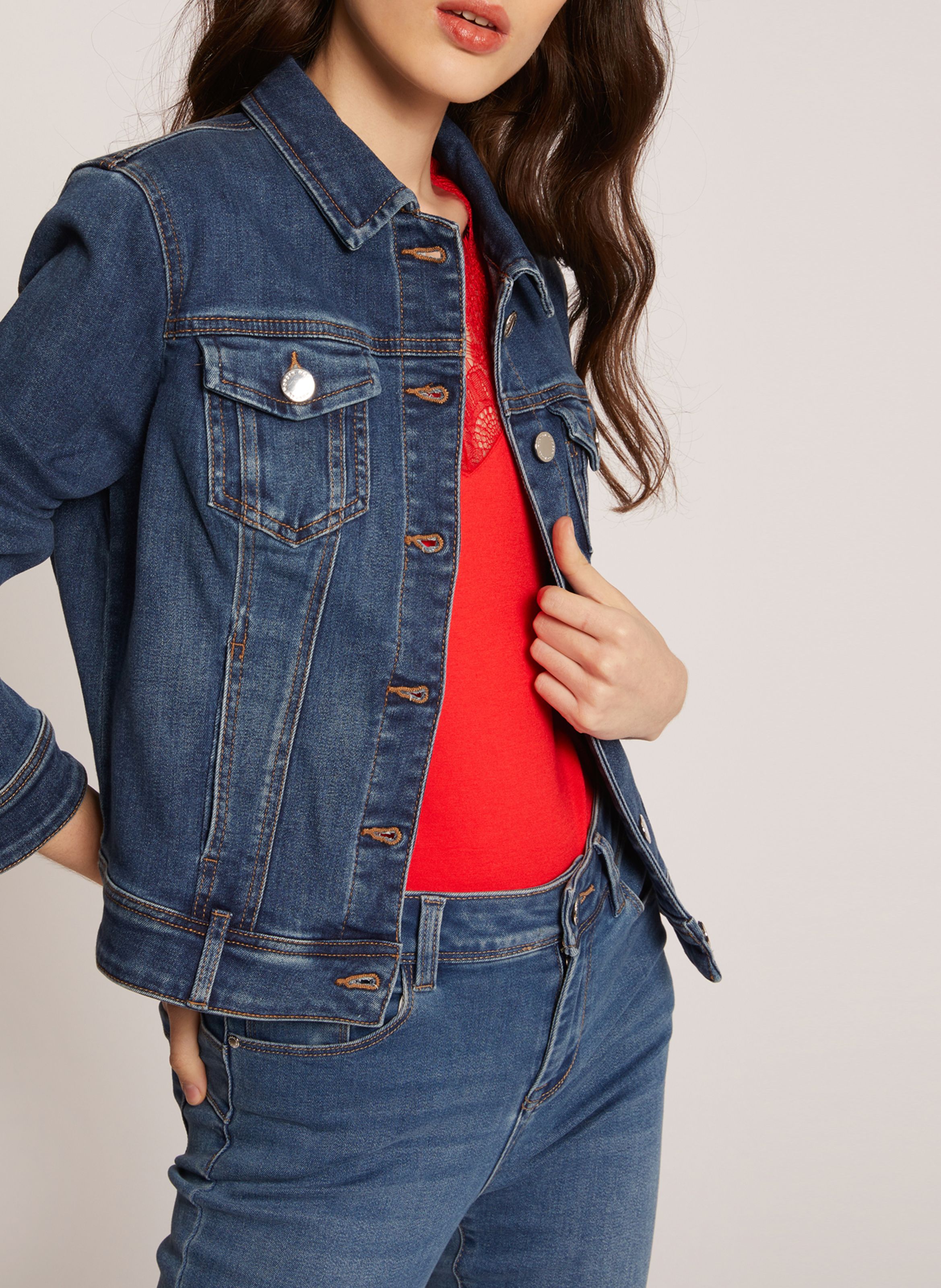 stone denim jacket womens