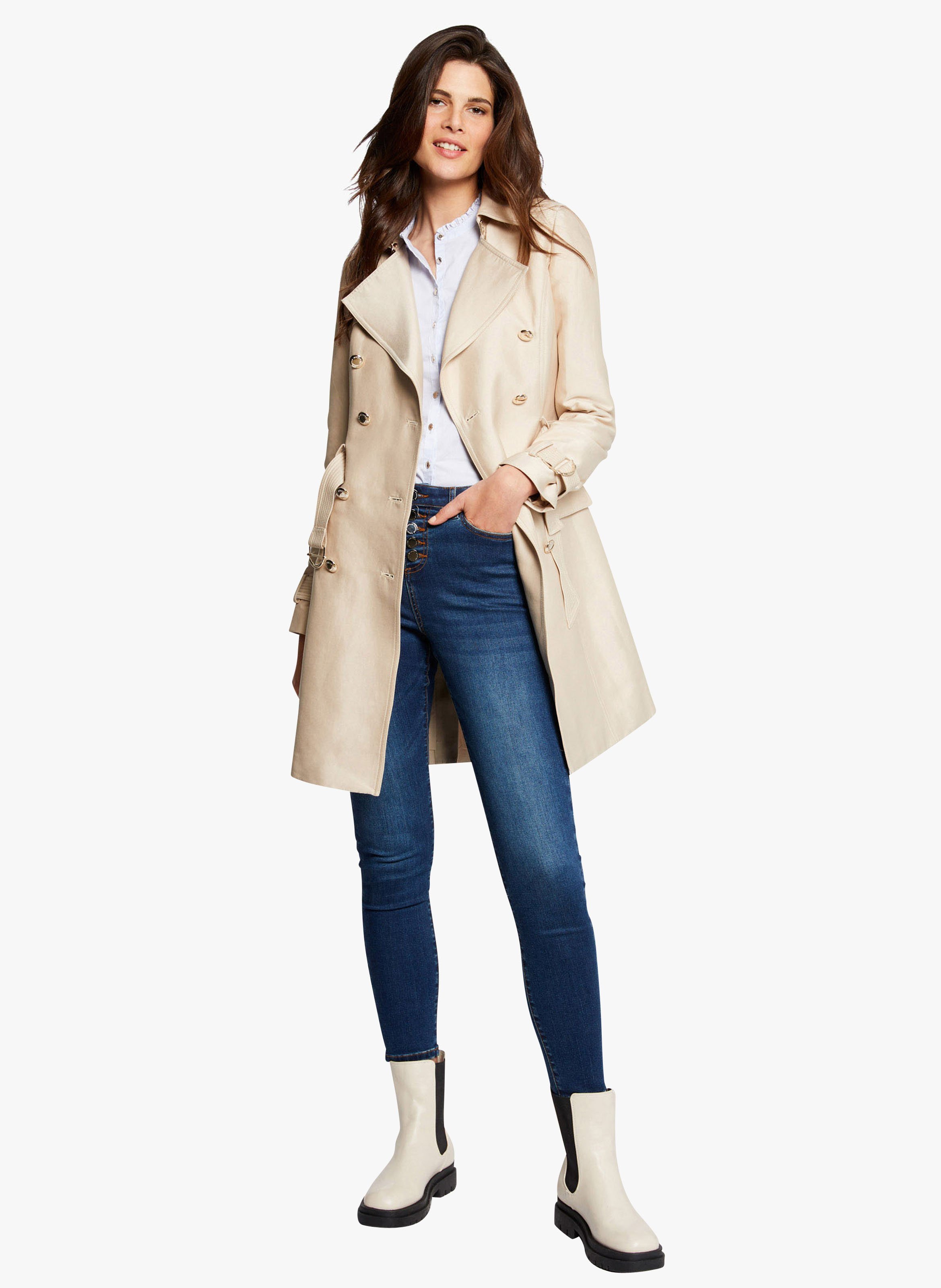 Doublebreasted Trench Coat Lin Women Place des Tendances