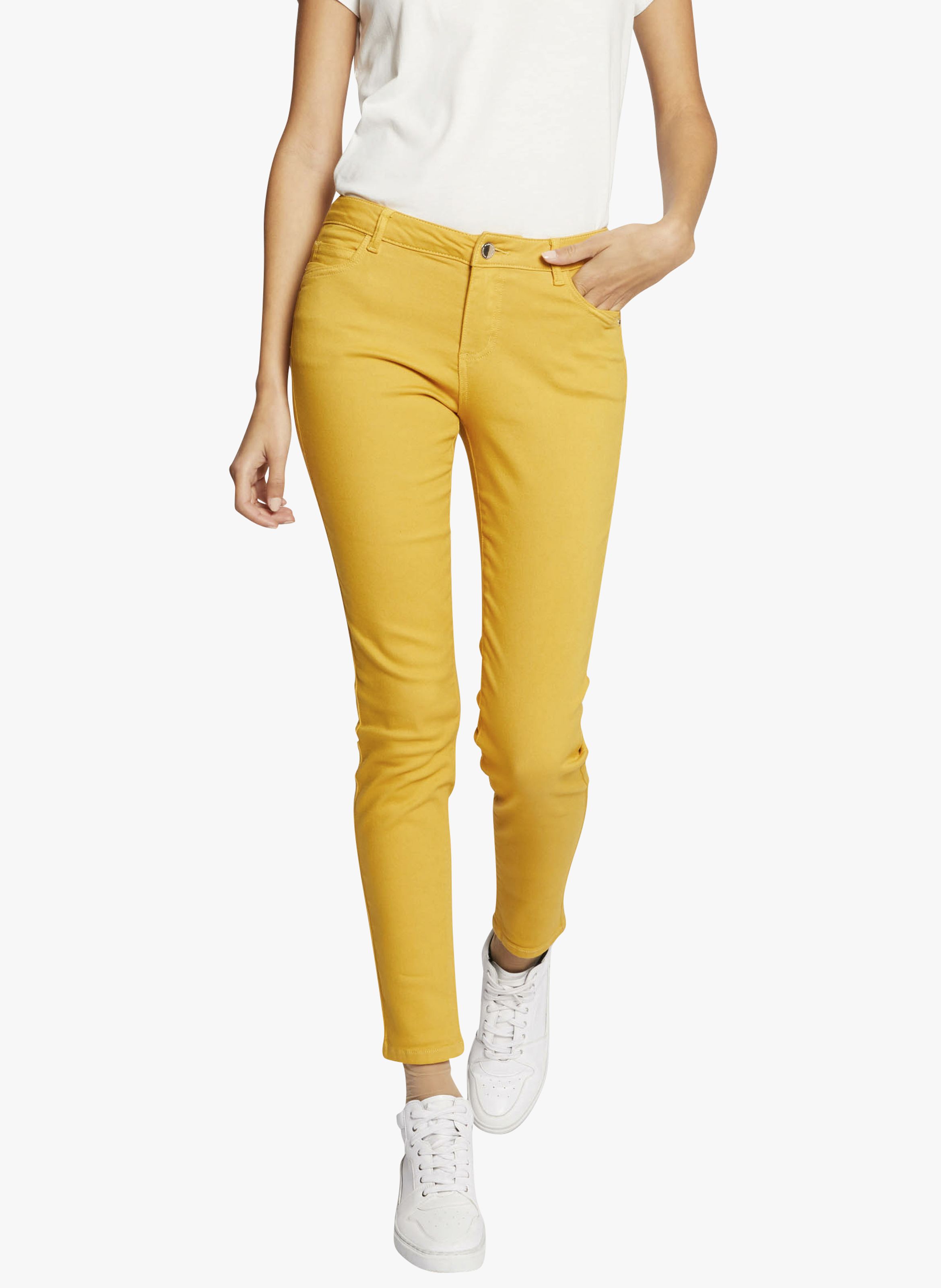 yellow slim fit jeans