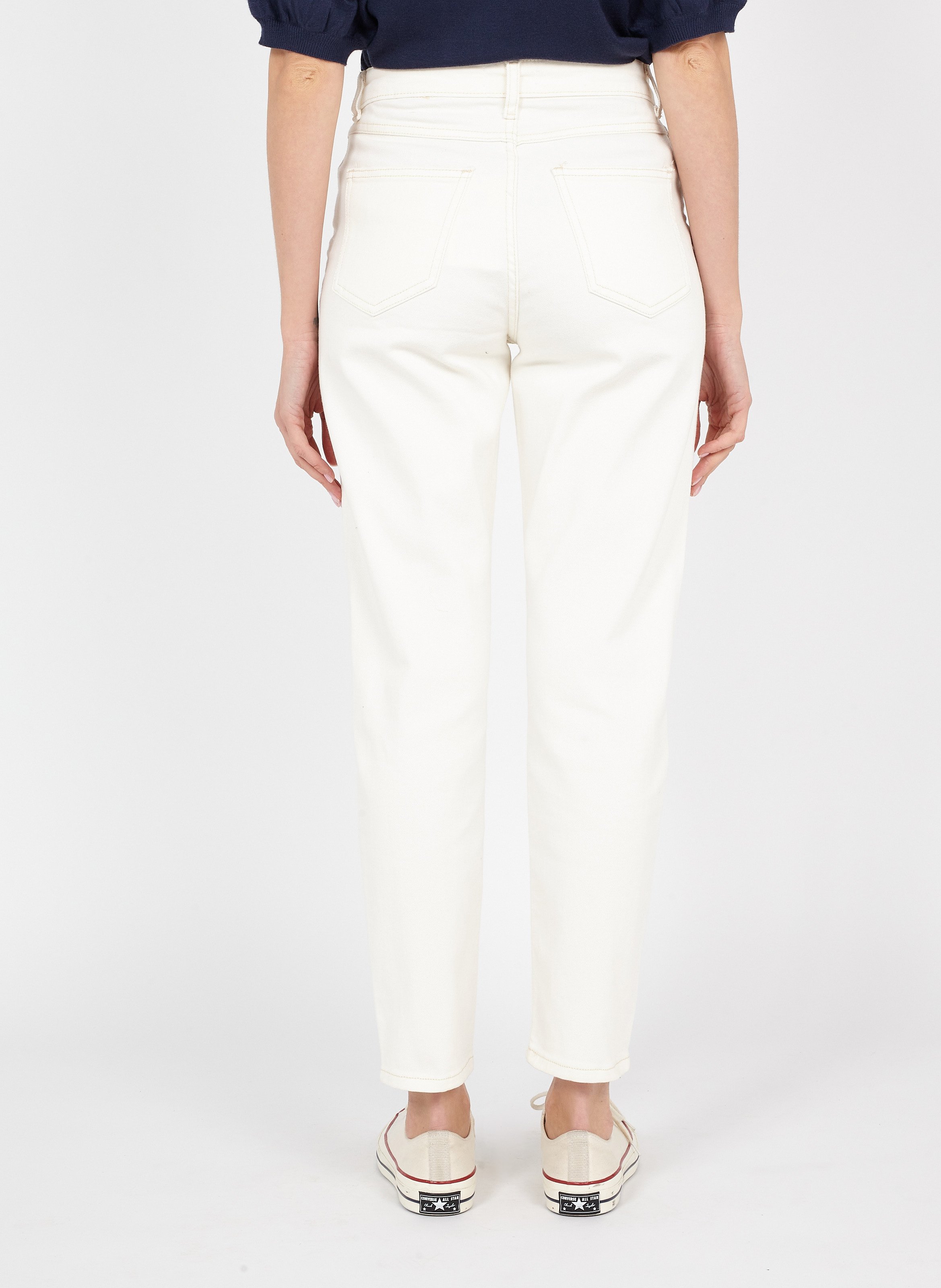 Straight Cotton-blend Mom Jeans Vanilla Ice Moss Copenhagen - Women | Place  des Tendances