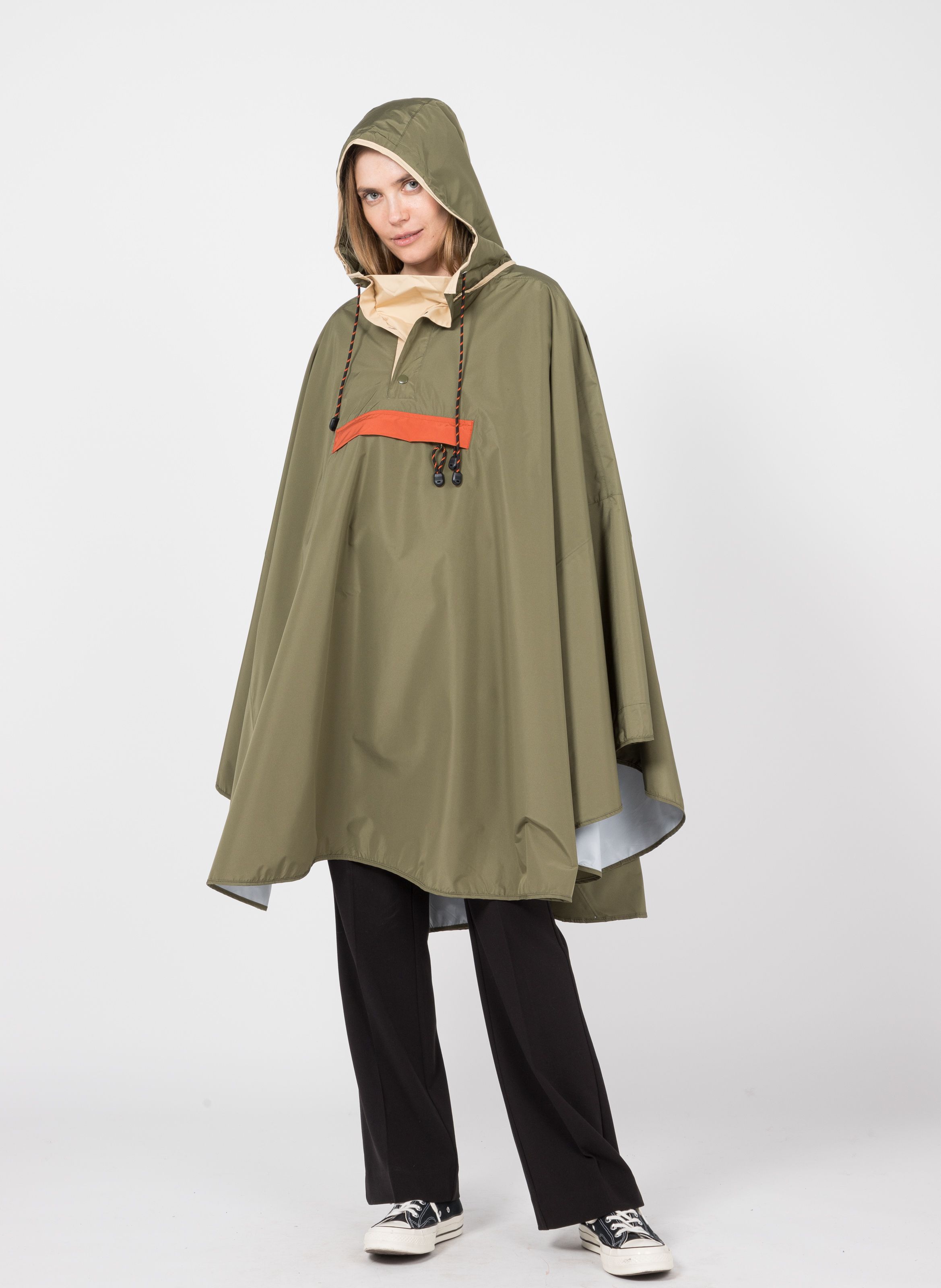 hooded rain cape