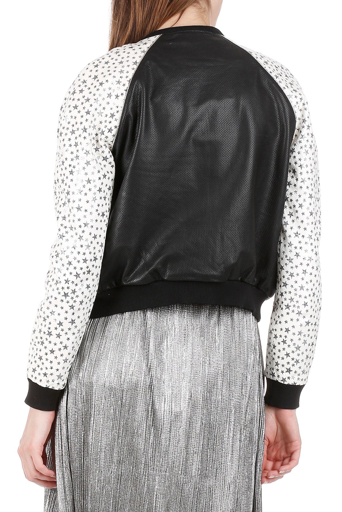 black leather box jacket