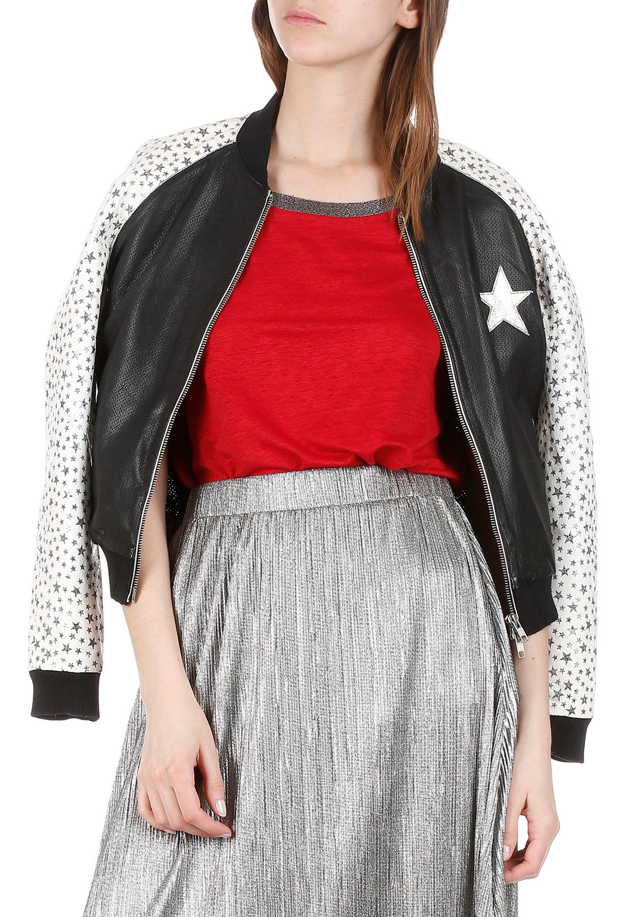 black leather box jacket