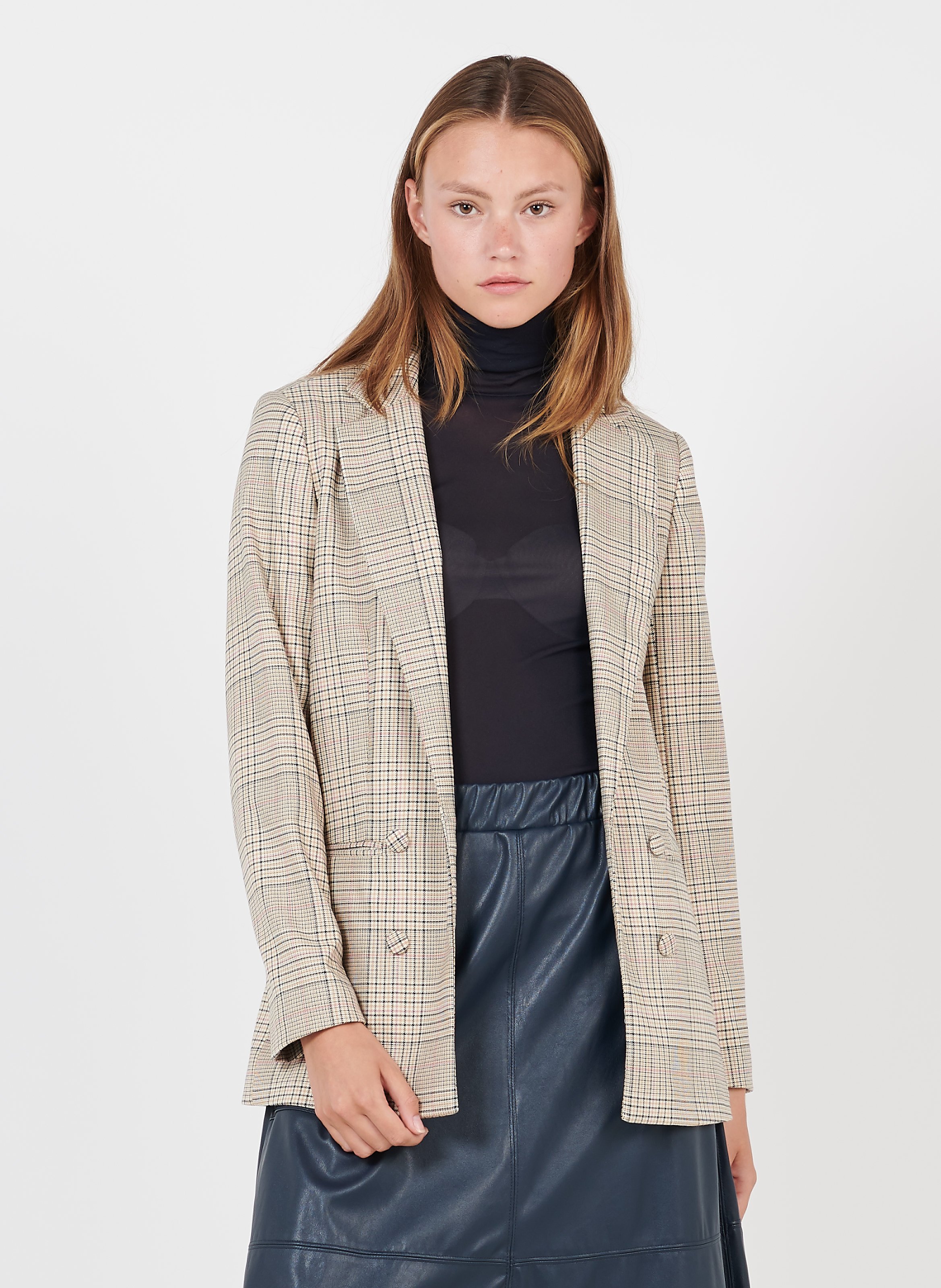 oversized checked jacket