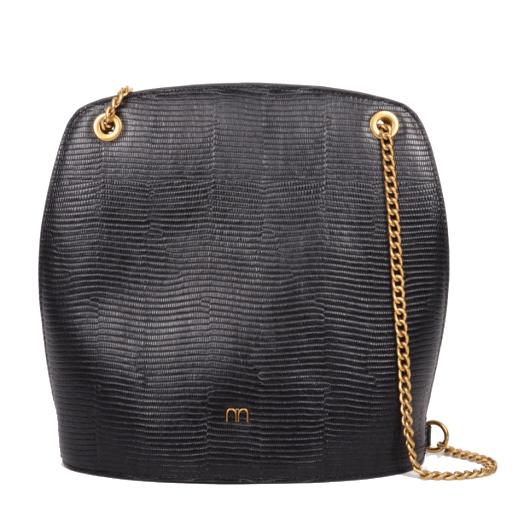 snakeskin bag black