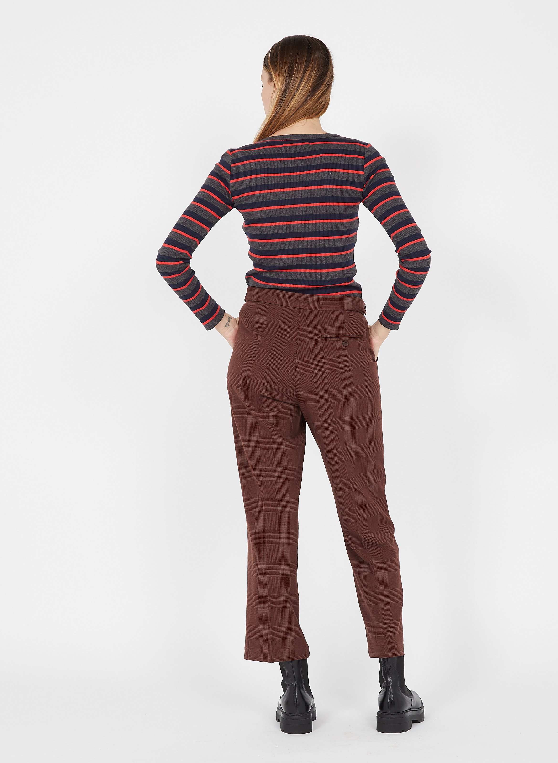 womens brown twill pants