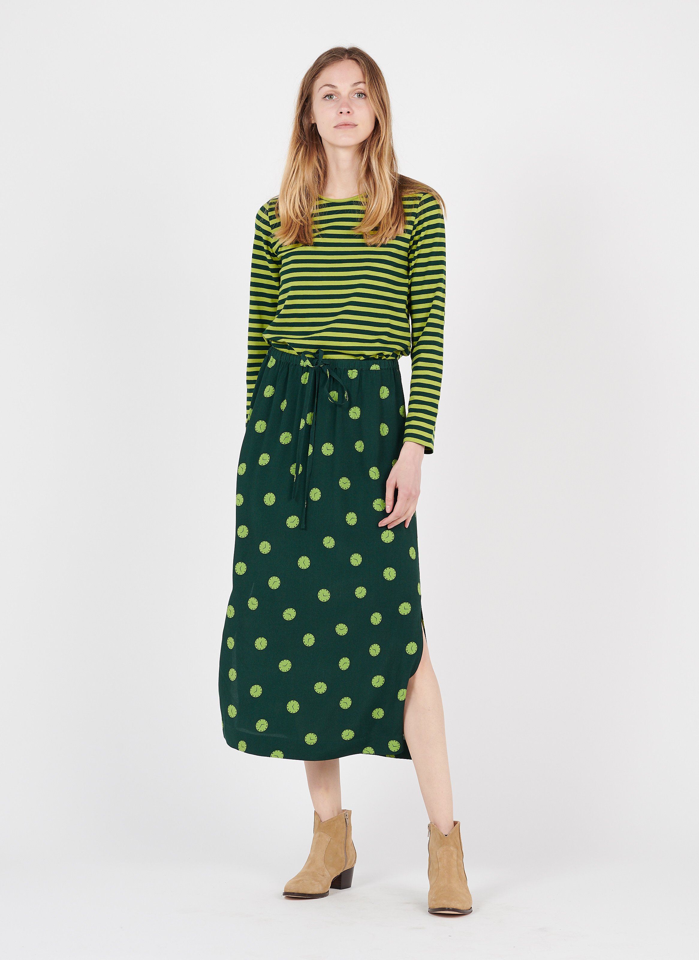 warehouse green verity ditsy floral dress