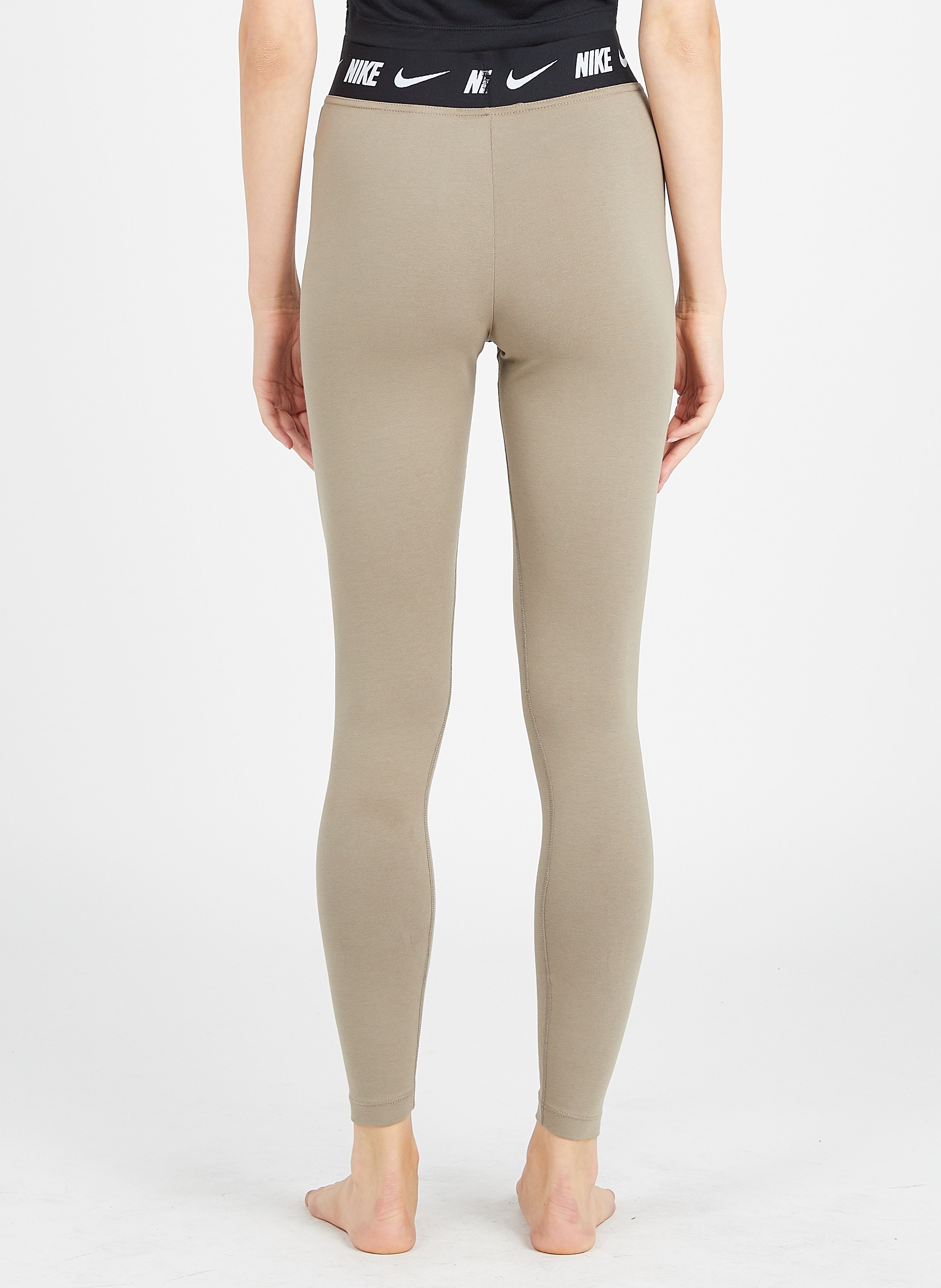 Sale High-waisted Cotton-blend Leggings 