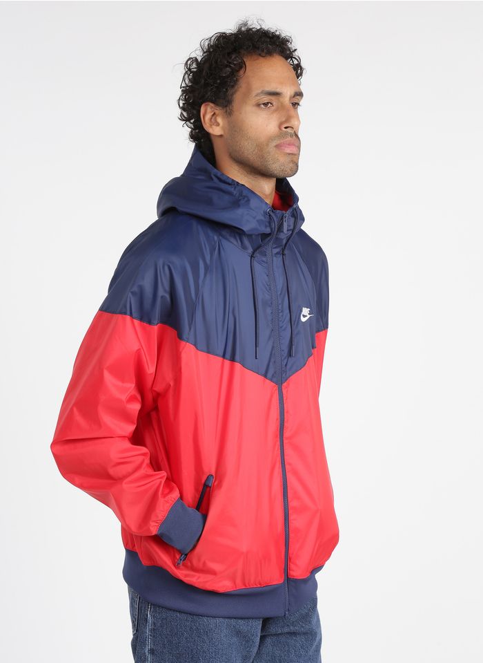 NIKE Red Hooded regular-fit windbreaker jacket