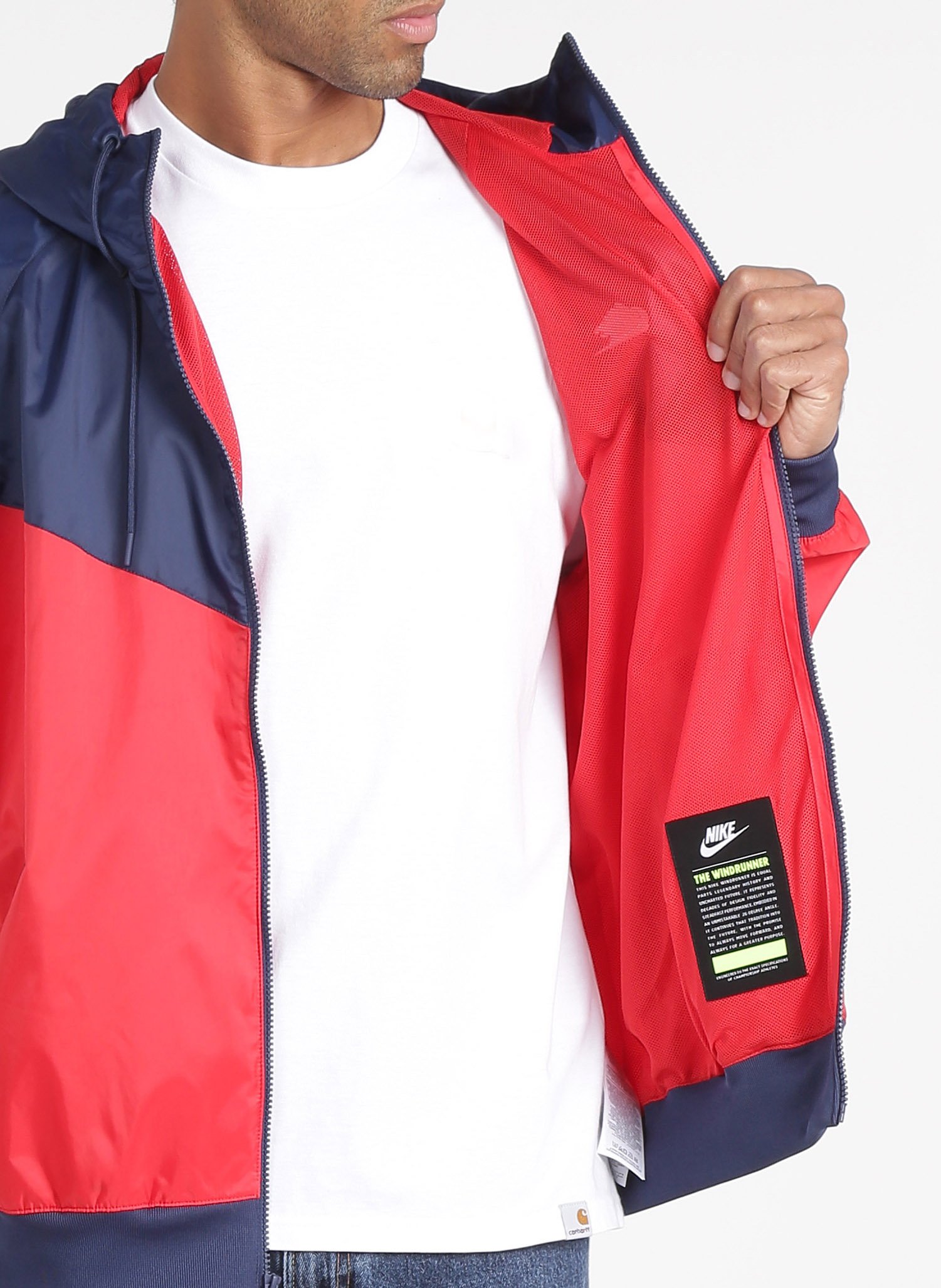 red nike pullover windbreaker