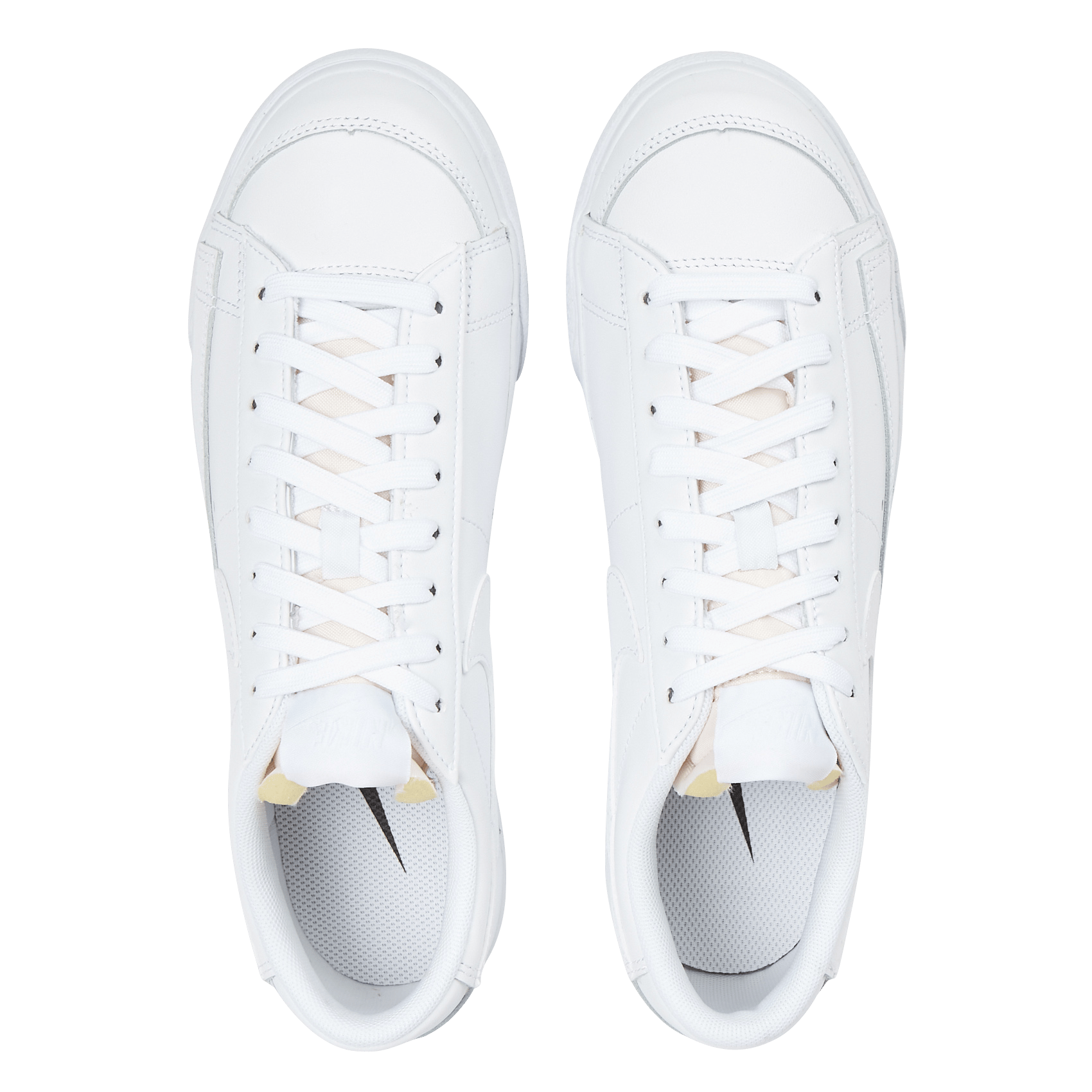 white nike platforms