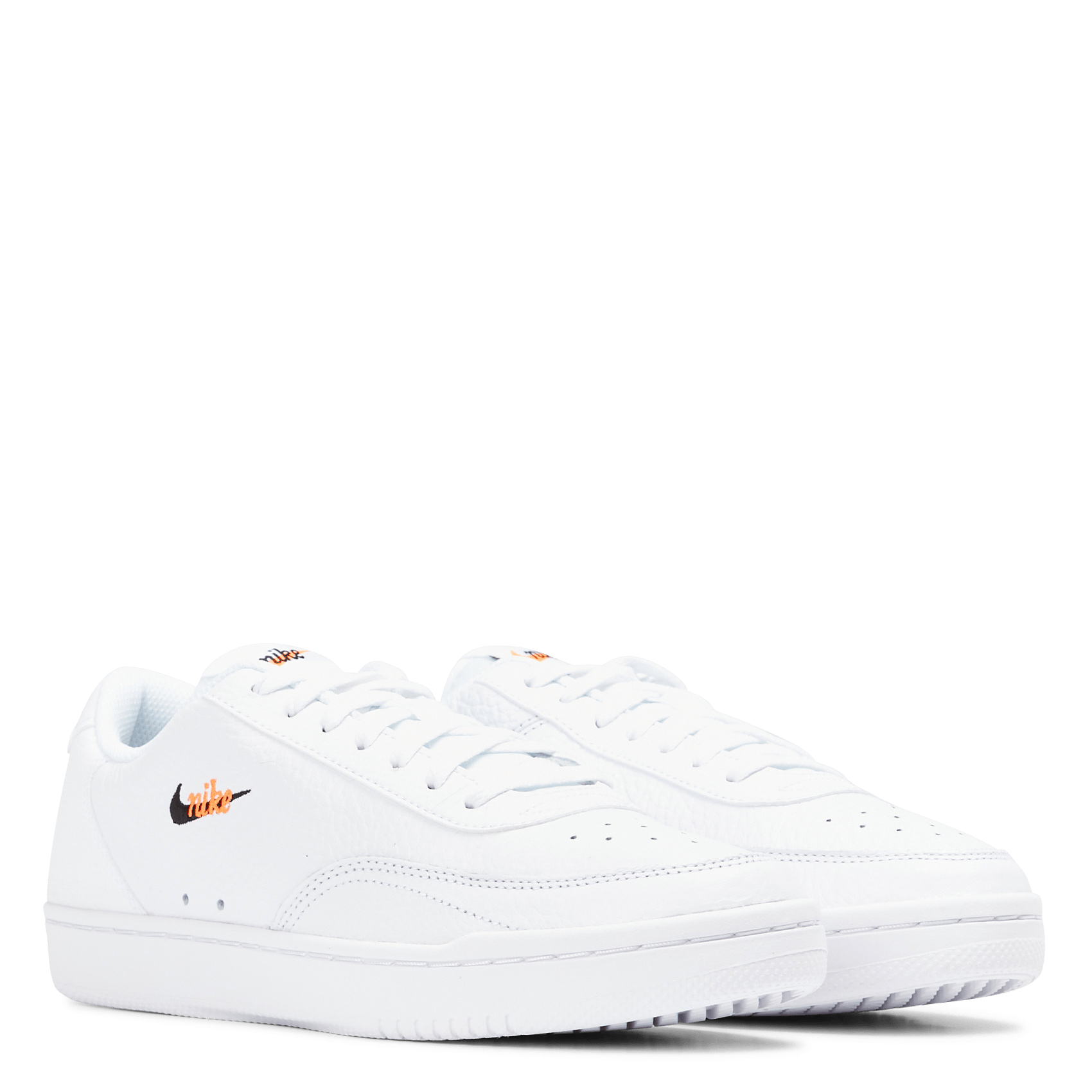 Nike Court Vintage Prm Leather Sneakers White/black-total Orange Nike -  Women | Place des Tendances
