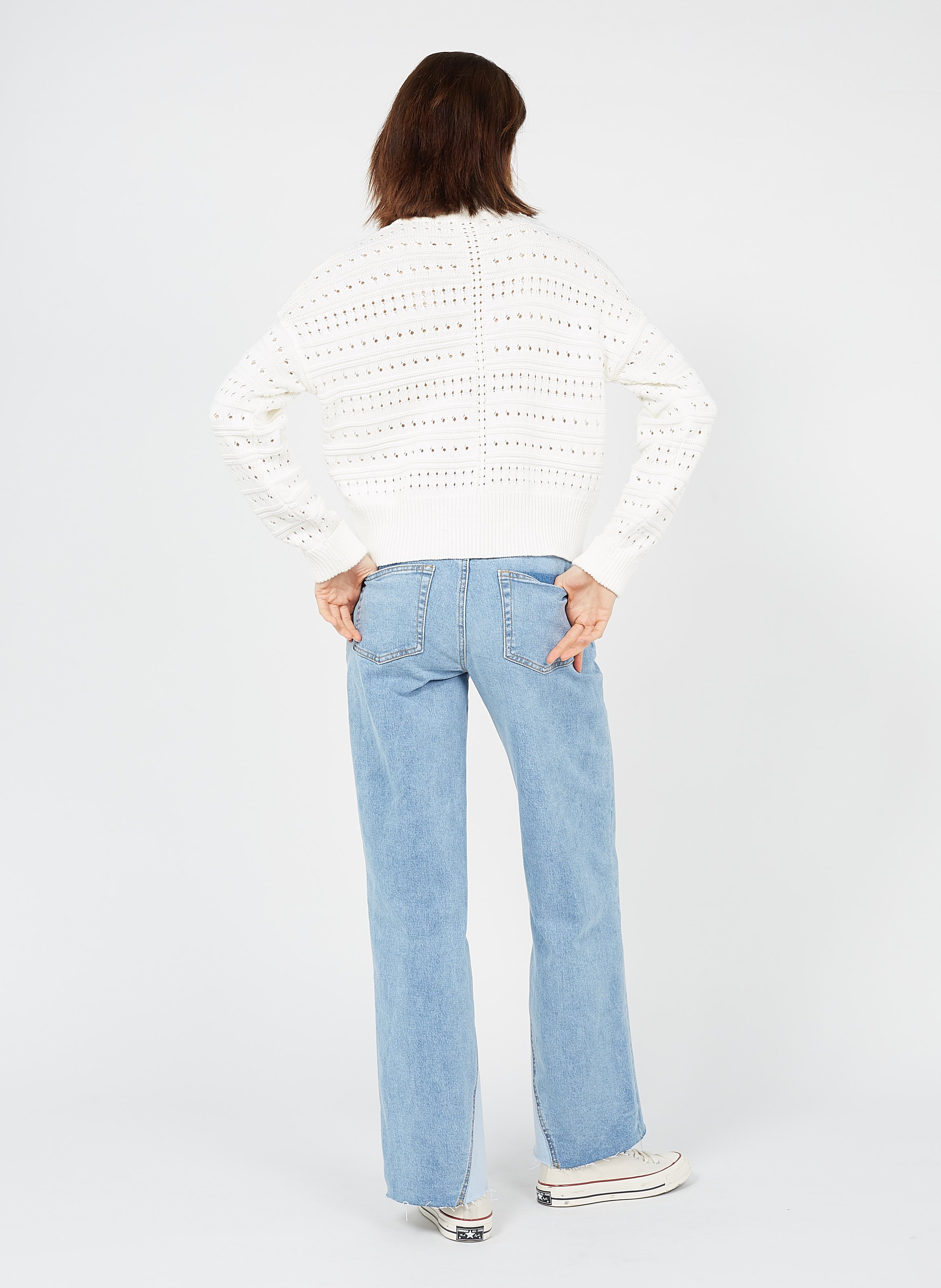 Sale High-rise Wide-leg Jeans Light 
