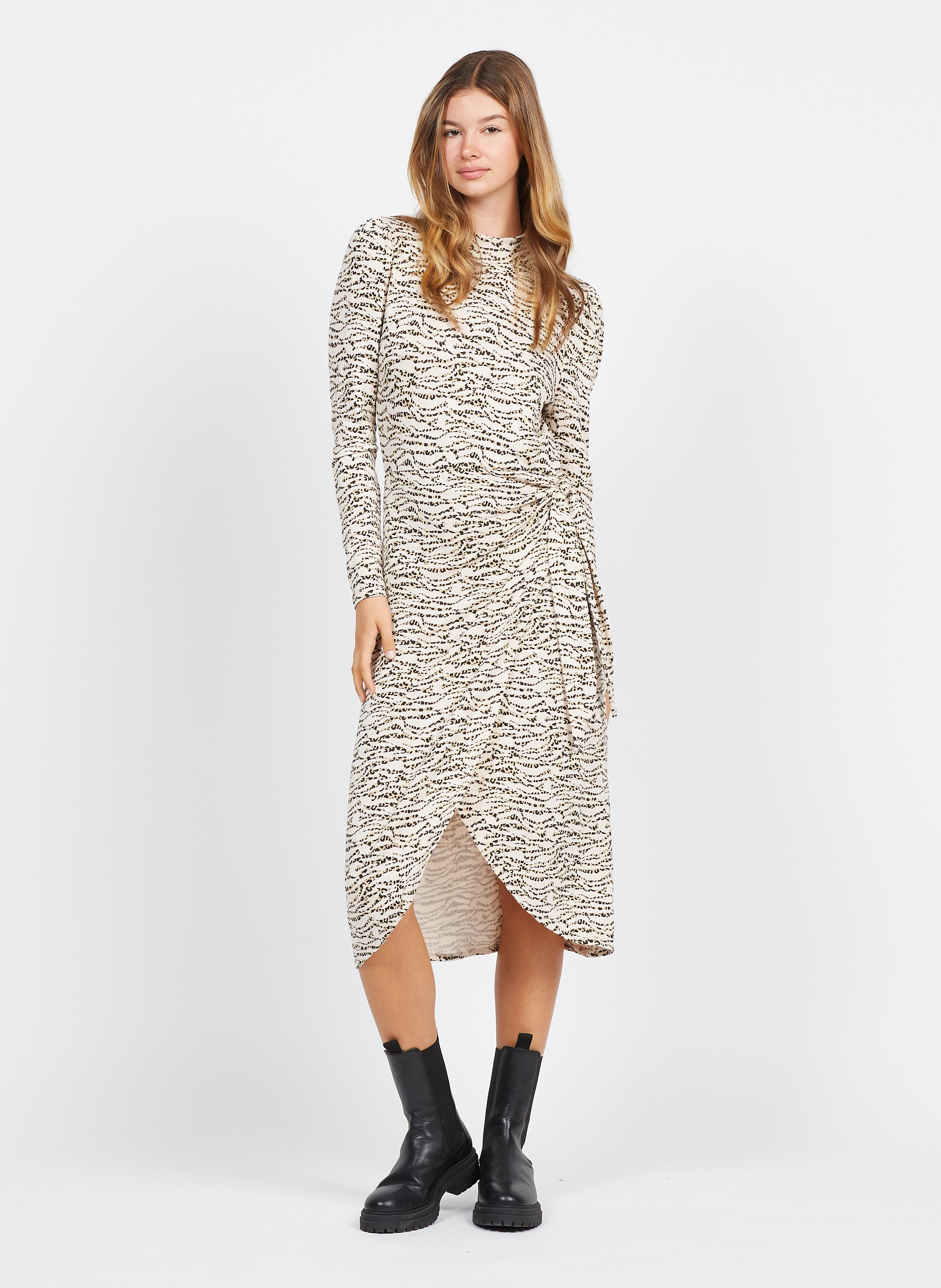 Long High-neck Dress Sandshell Object - Women - 23040080-13-0907 TCX ...