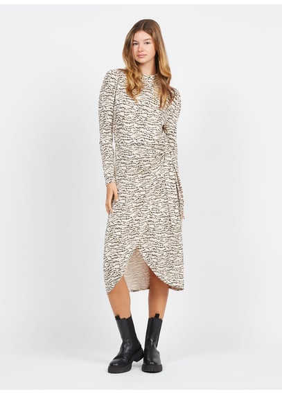 Long High-neck Dress Sandshell Object - Women - 23040080-13-0907 TCX ...