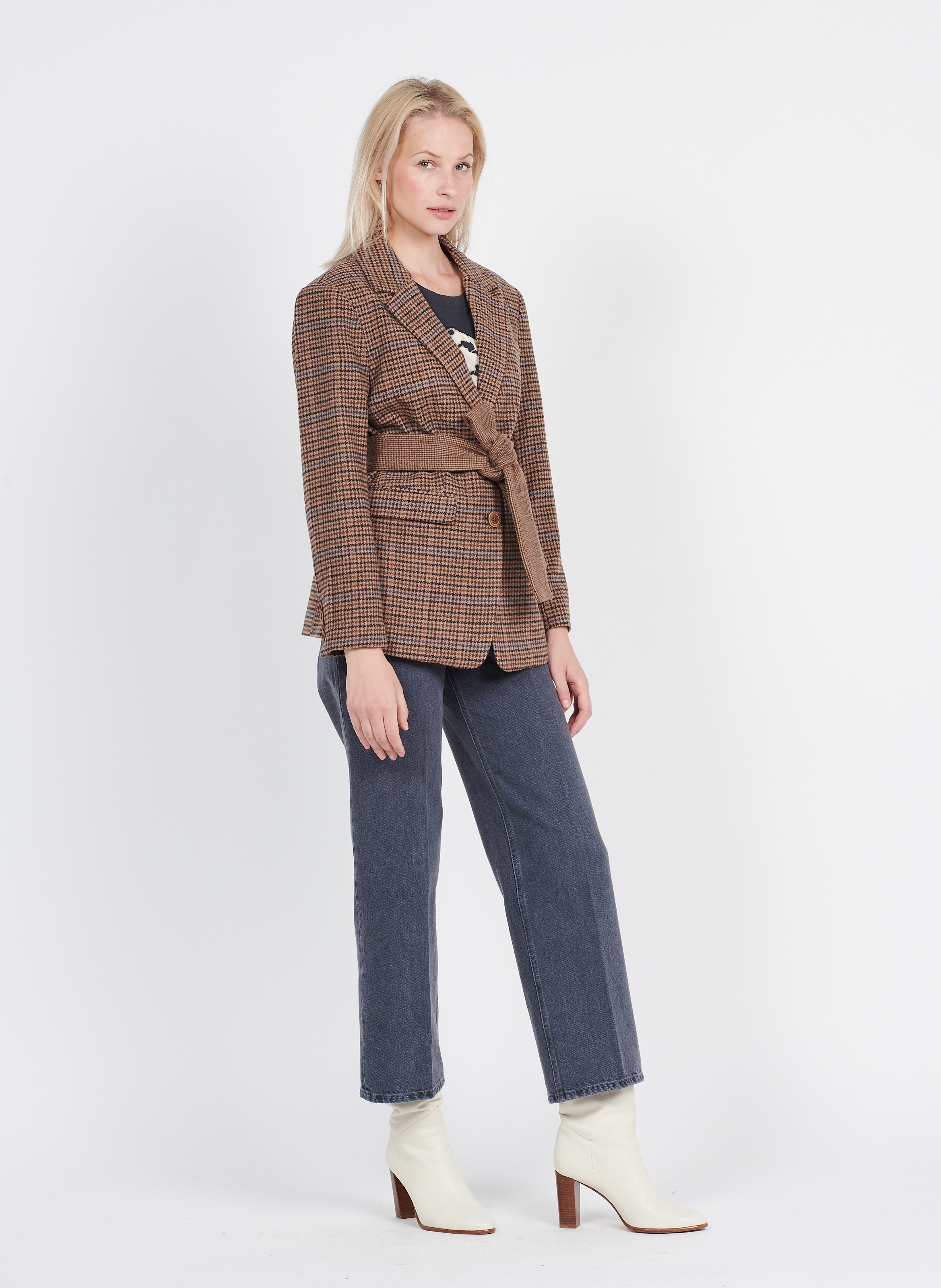 Straightleg Cotton Jeans Light Grey Lab Dip Women Place des Tendances