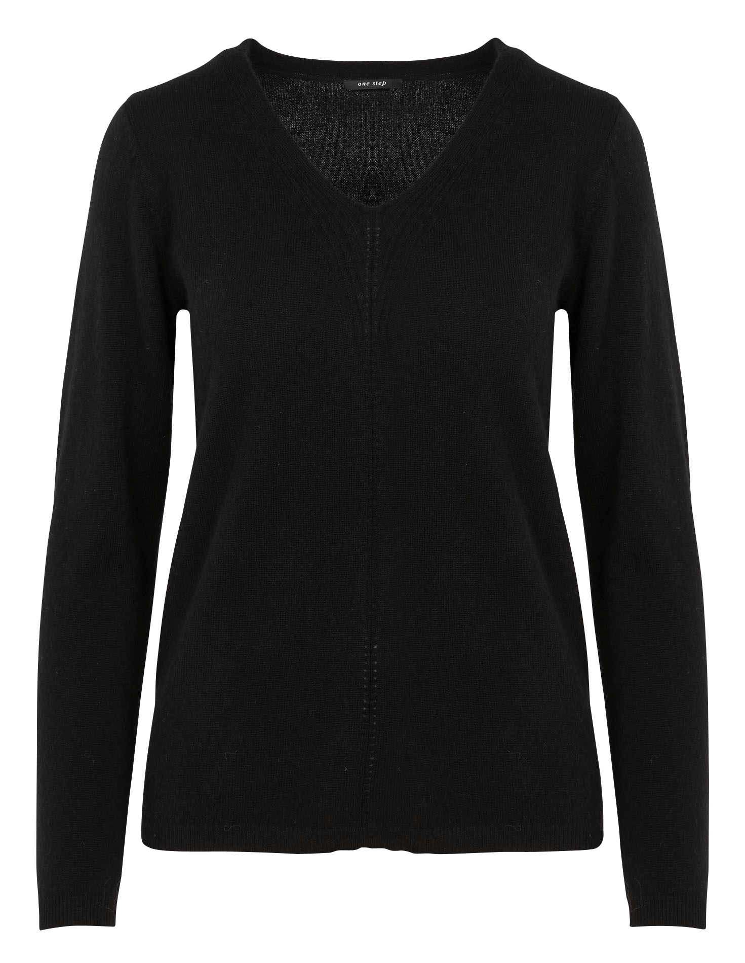 black v neck cashmere jumper