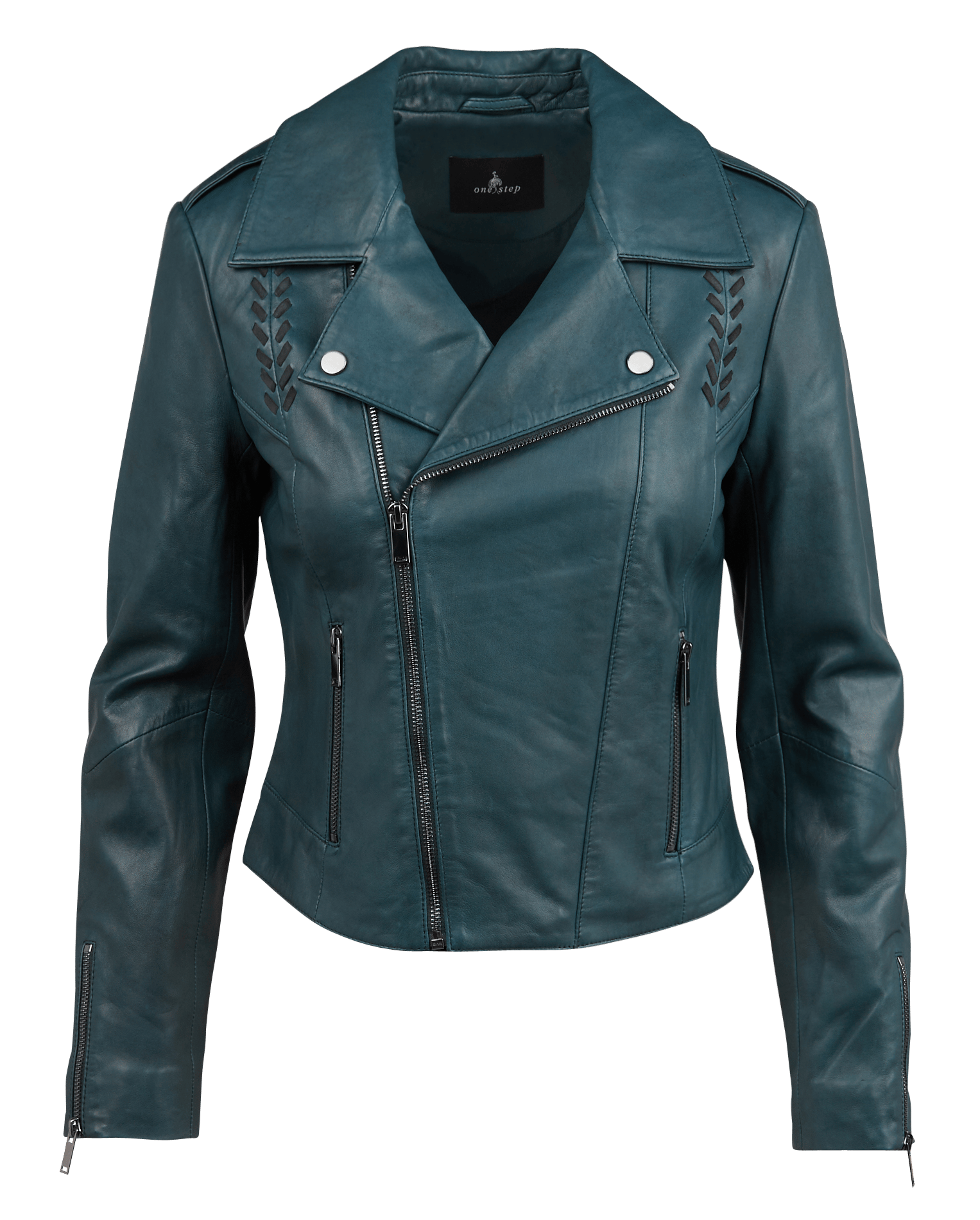 teal motorcycle jacket